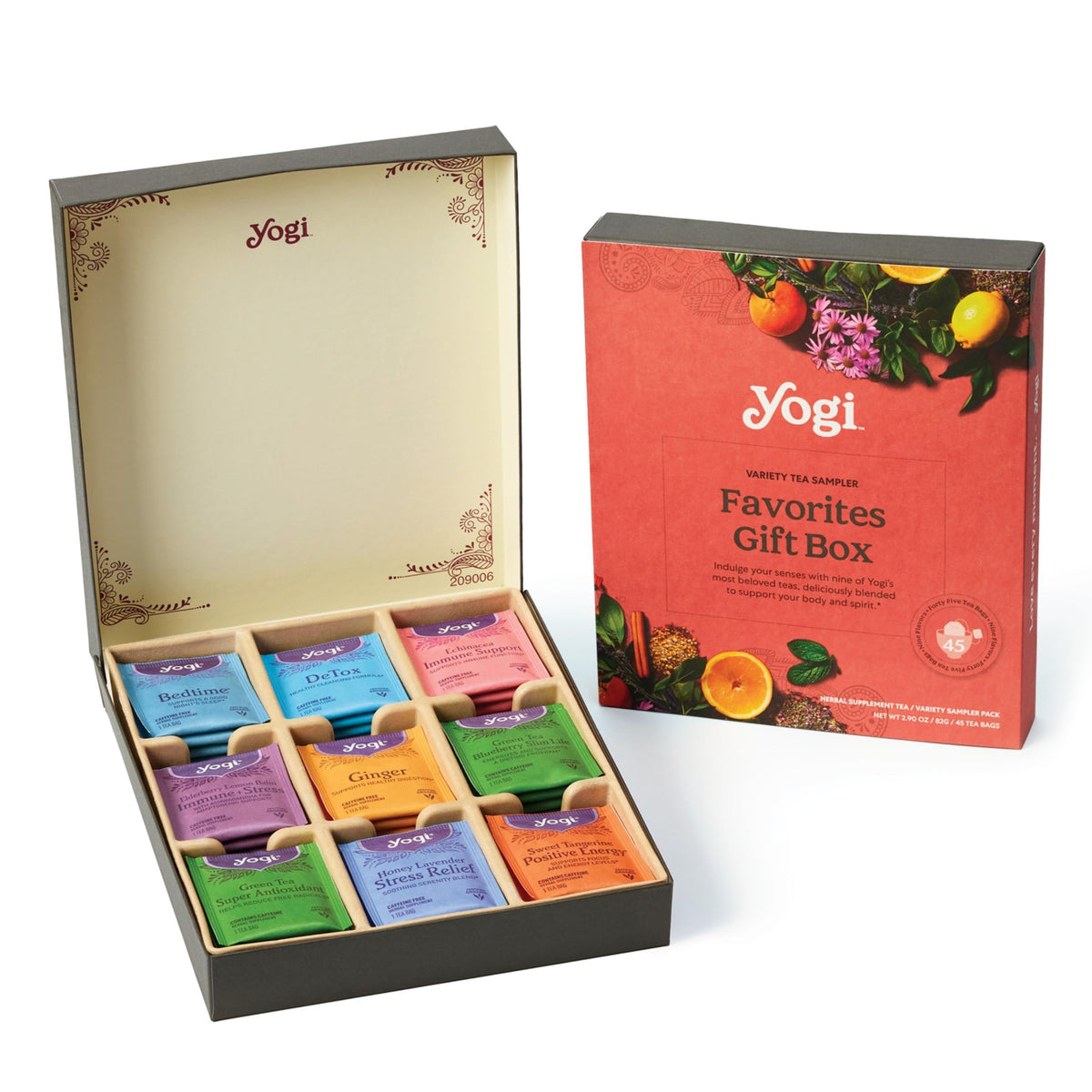 Yogi Favorites Gift Box 45 Tea Bags - Premium Selection Official Imagery - 2