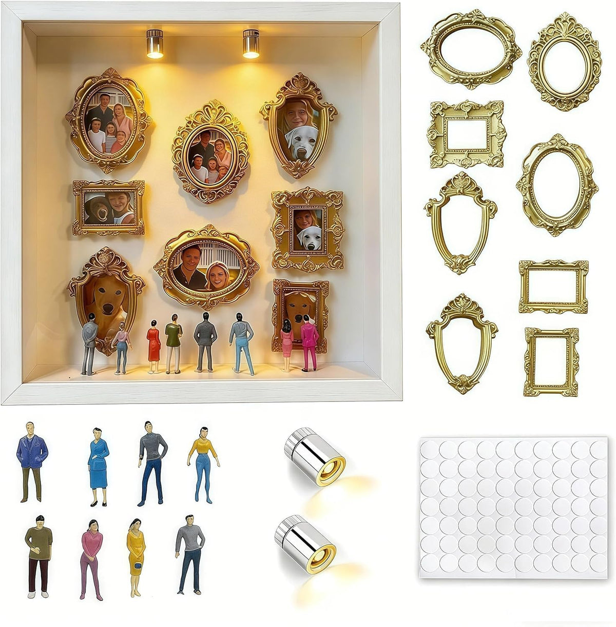DIY Mini Gold Frames Silhouette Box Upgrade Shadow Box 10x10 - Bon amixyl Official Imagery - 1