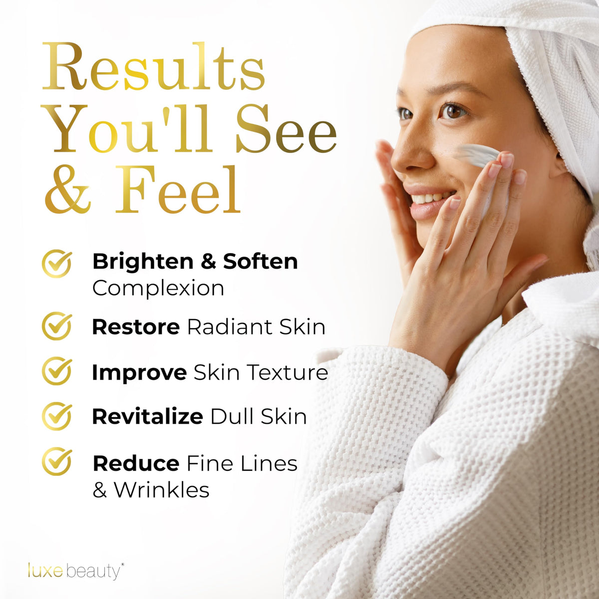Non Greasy Hyaluronic Acid Moisturizer for Face Neck Hands - LUXE Beauty Lash & Brow Growth Products Official Imagery - 4