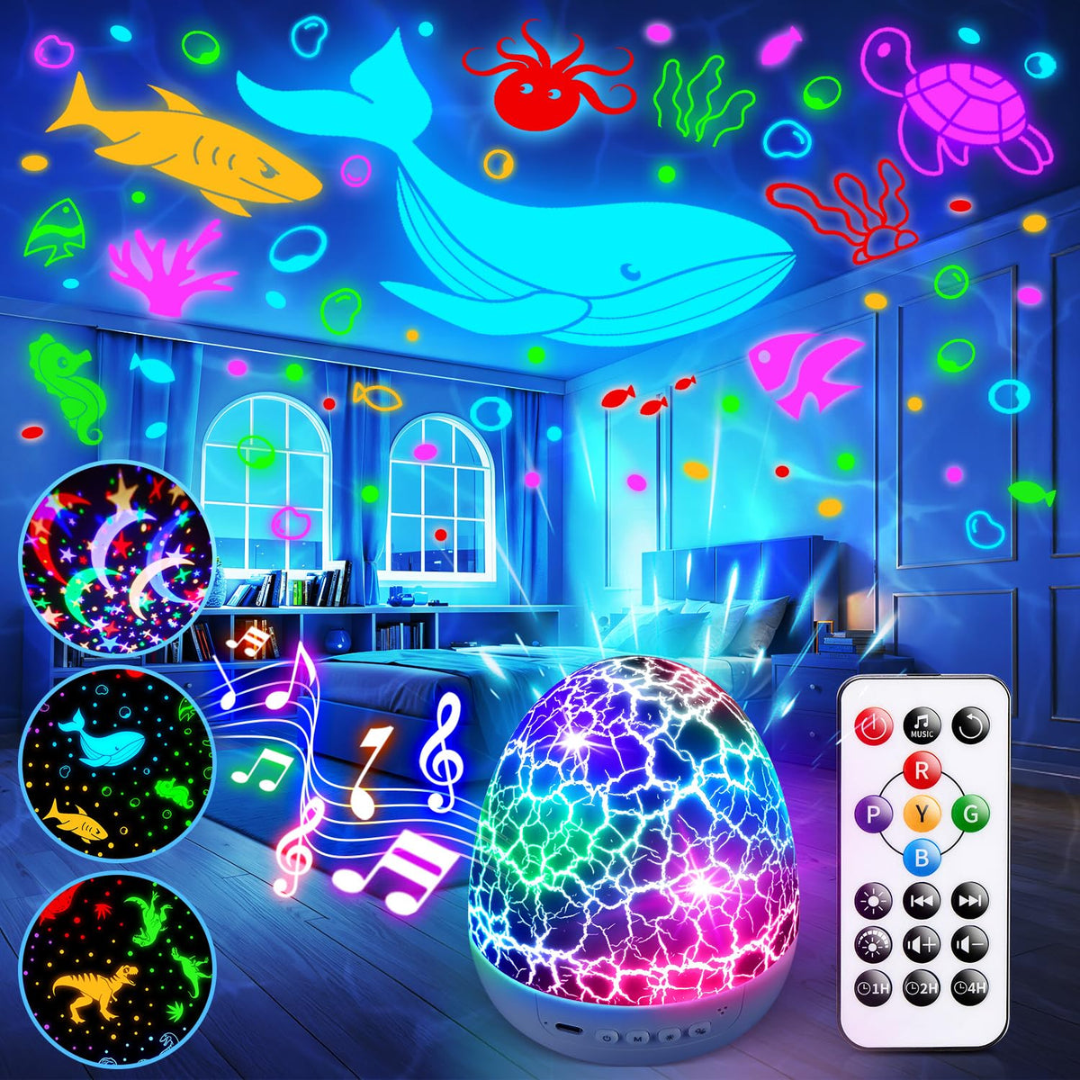 Ocean Baby Night Light Projector Sensory Toys for 1 2 3 4 5 - Staryou Official Imagery - 1
