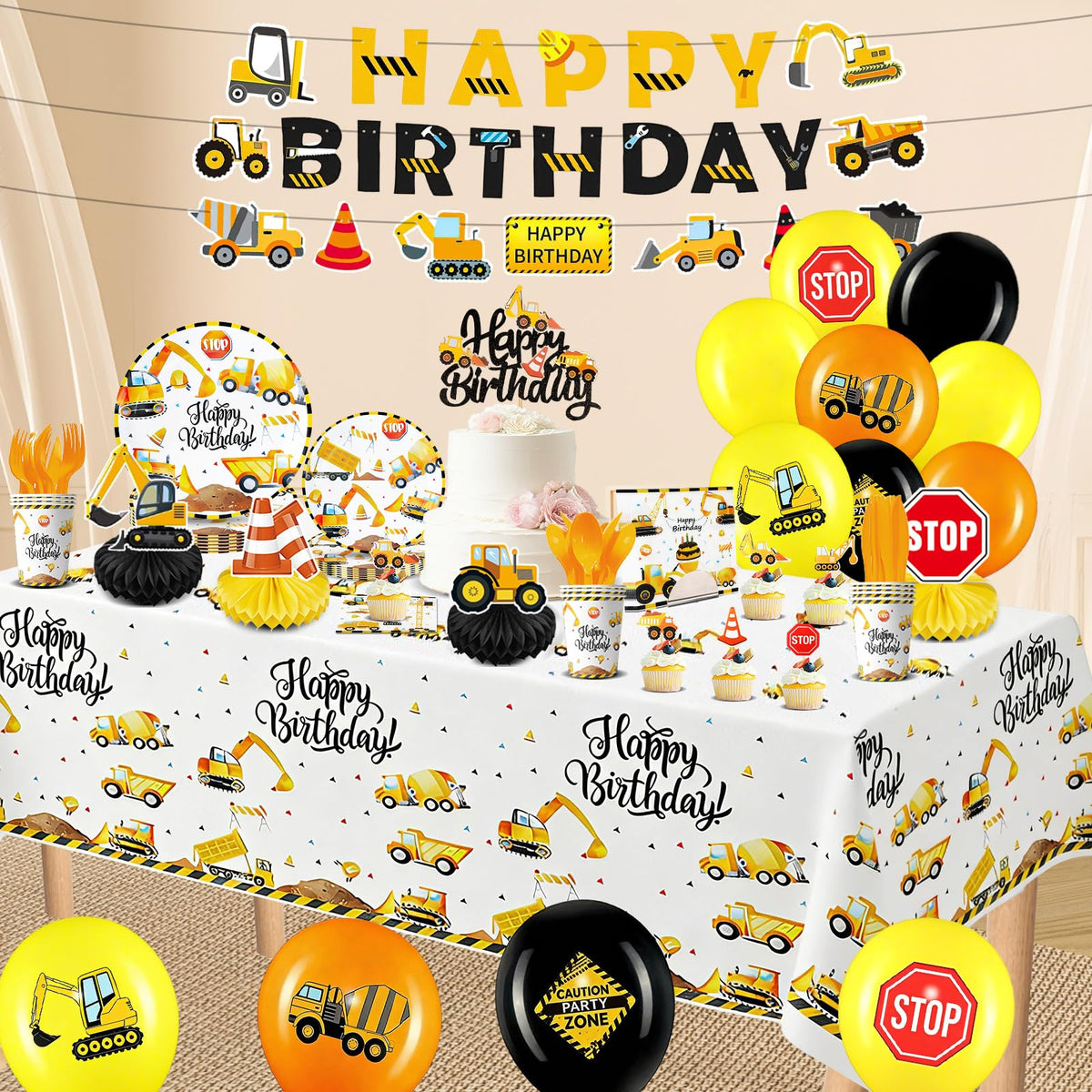 Construction Birthday Party Supplies Construction Party - Slinephy Official Imagery - 6