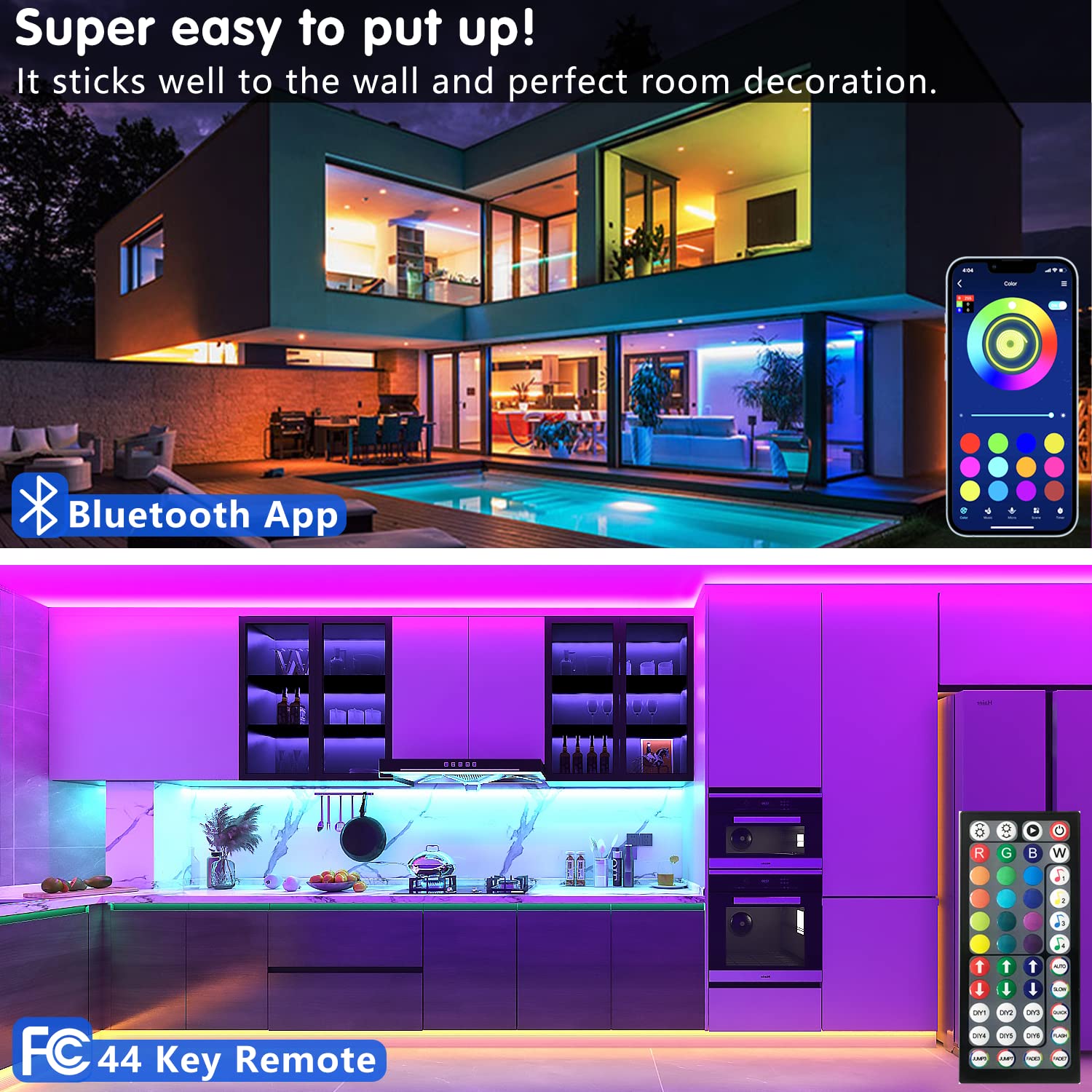 Keepsmile 100ft Led Strip Lights   Bluetooth Smart App Control Mu - Keepsmile Official Product View 3