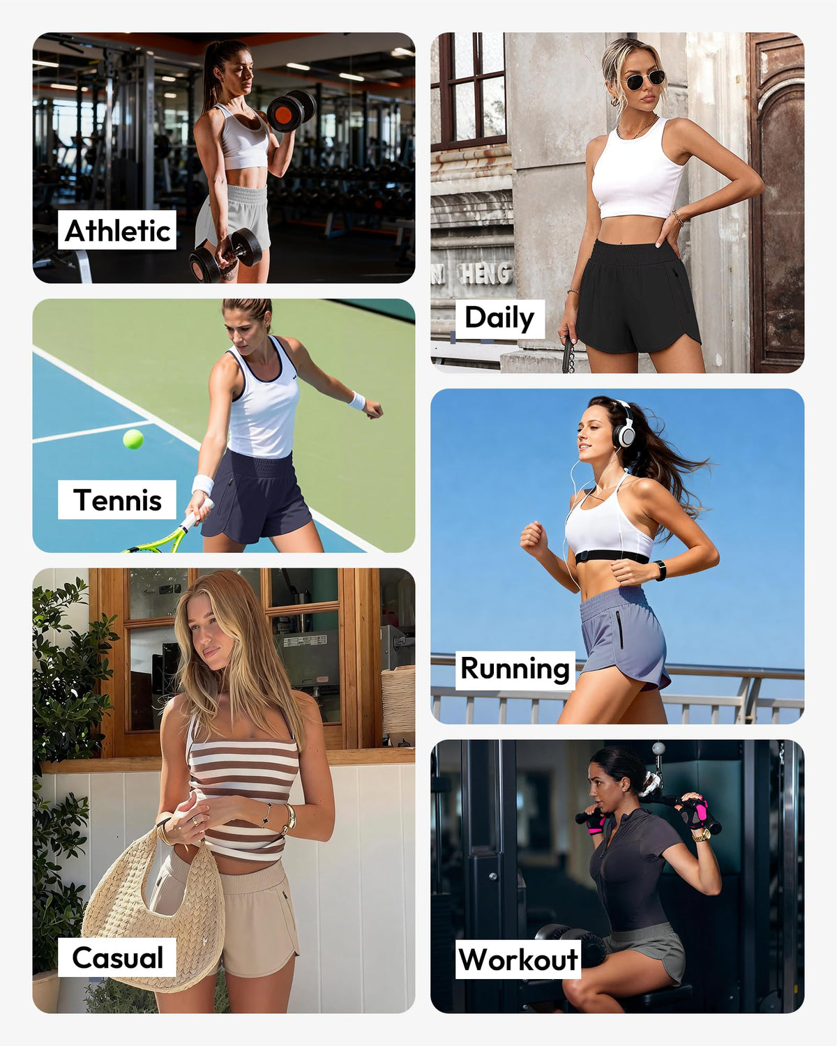 TVKSOM Womens Athletic Shorts High Waisted with Liner 2 - TVKSOM Official Imagery - 6