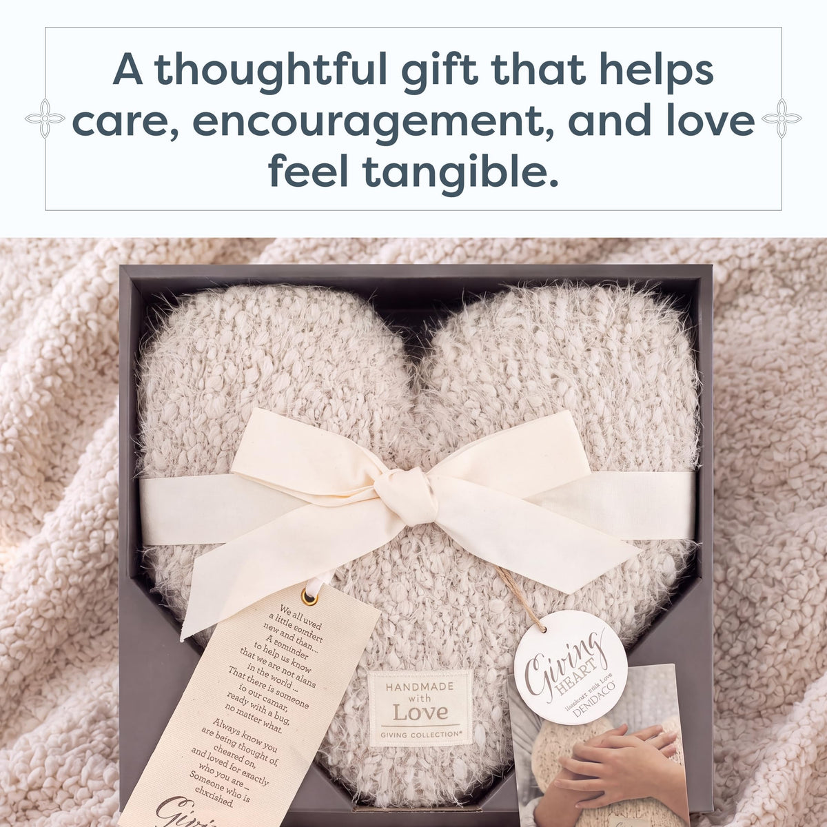 DEMDACO Giving Collection Cream Weighted Giving Heart 1 85 - DEMDACO Official Imagery - 5