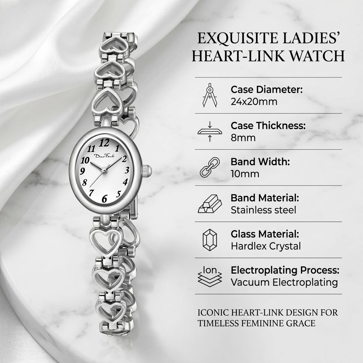Diaofendi Petite Gold Watches for Women Vintage Bracelet - Diaofendi Official Imagery - 4