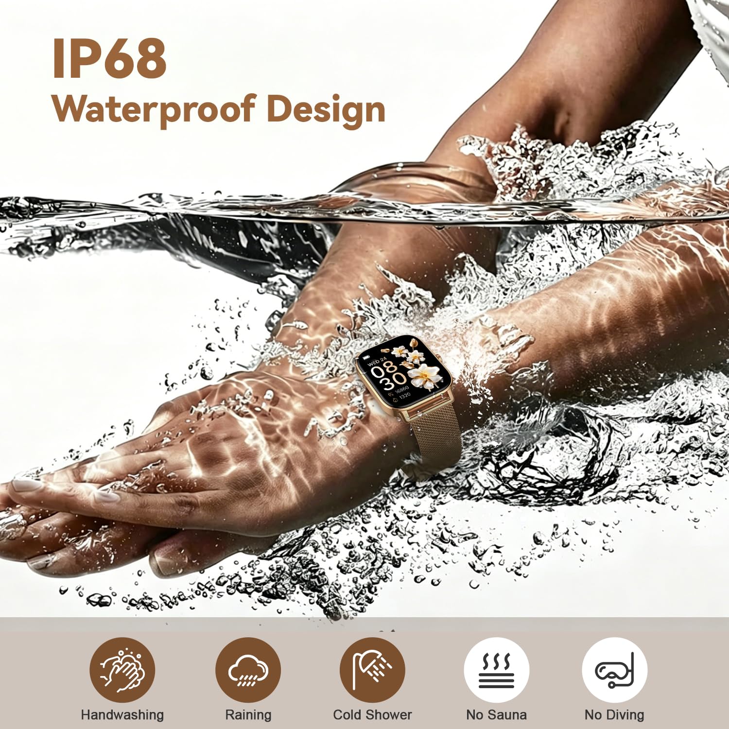 Kimeag Smart Watch for Women Fitness Tracker: Waterproof Make Answer C - View 7