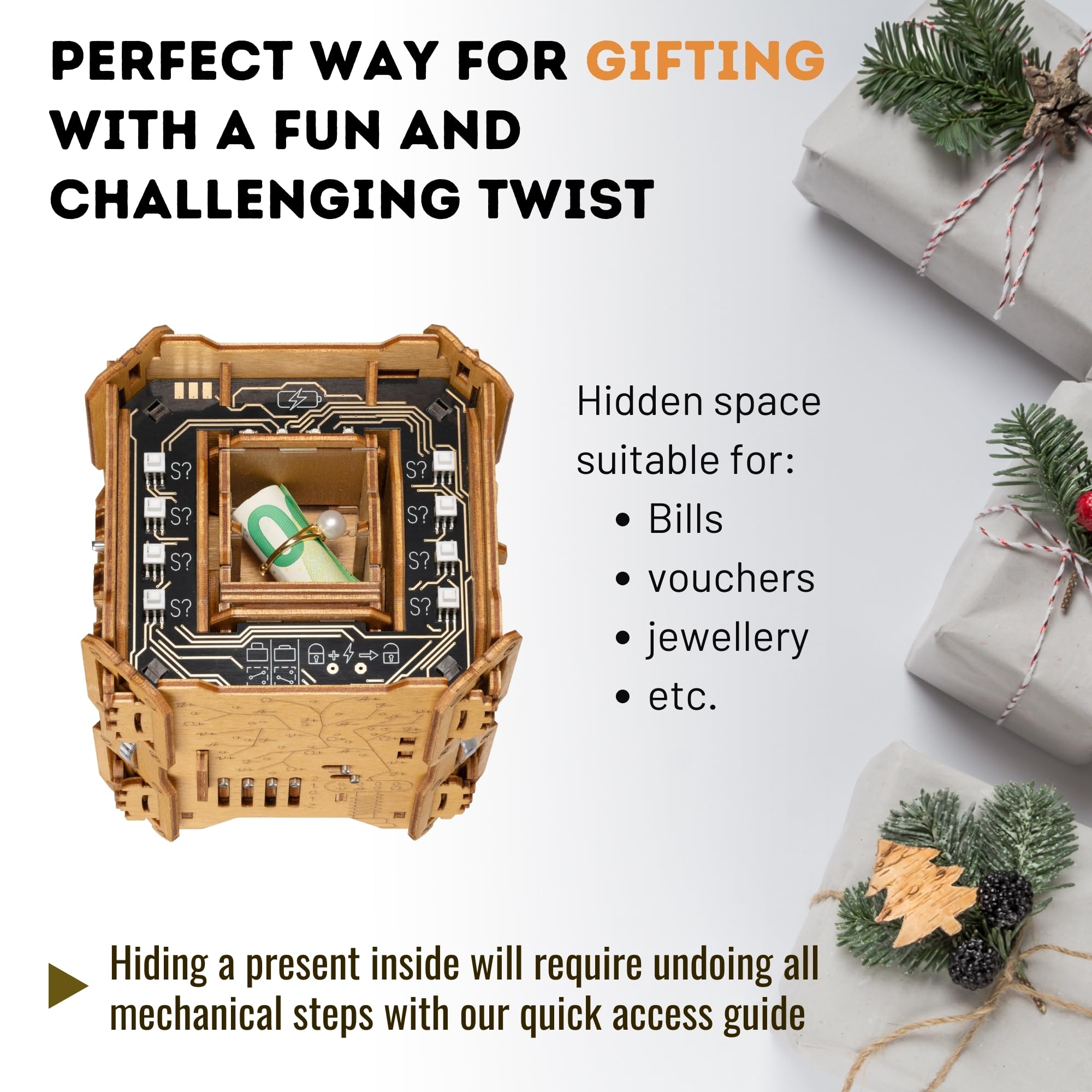 Puzzle Potato Tesla Box - Self-Powered Electronic Puzzle Box for by PUZZLE POTATO - Angle View 6