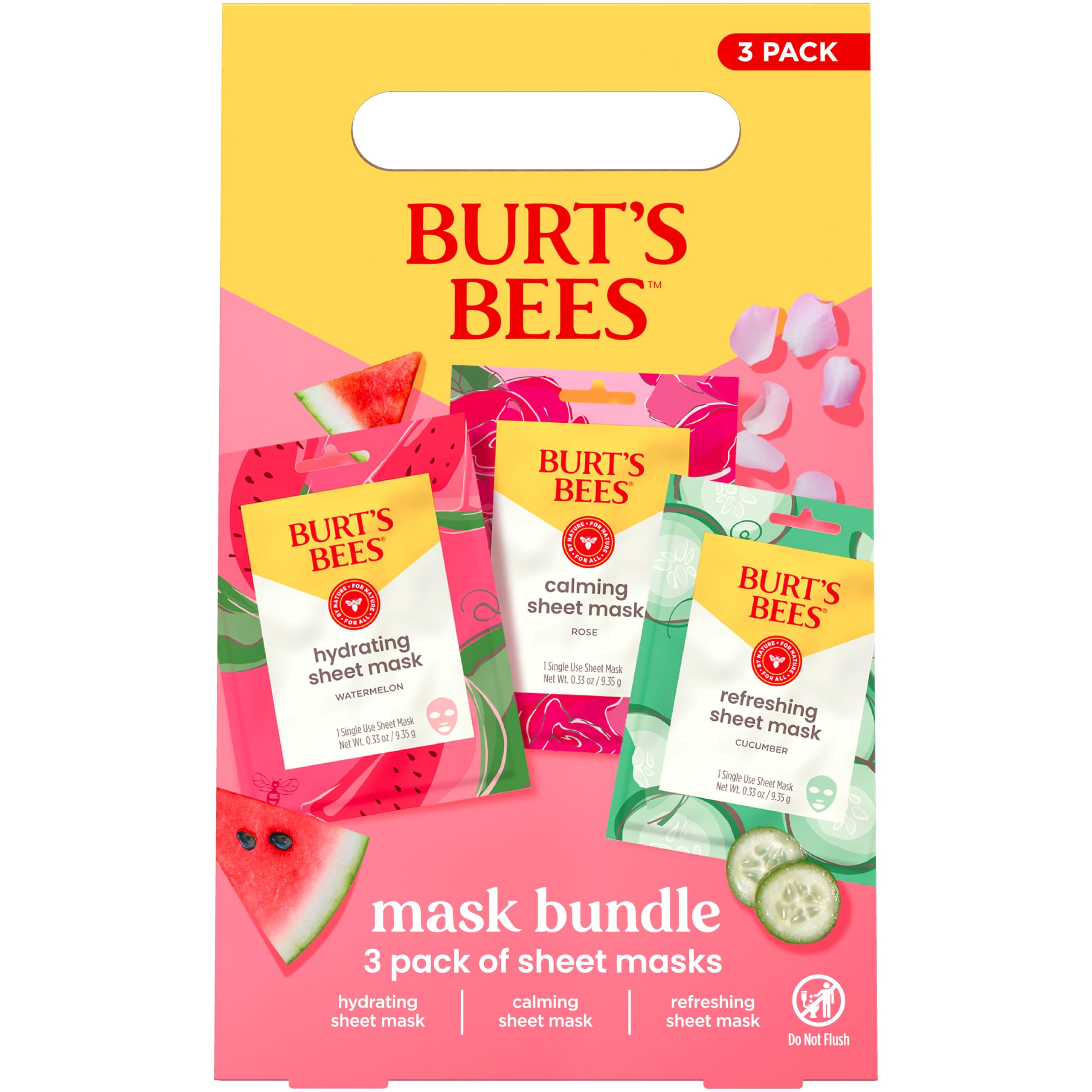 Burt's Bees Mothers Day Gifts, Face Mask Bundle Set, - Burt's Bees