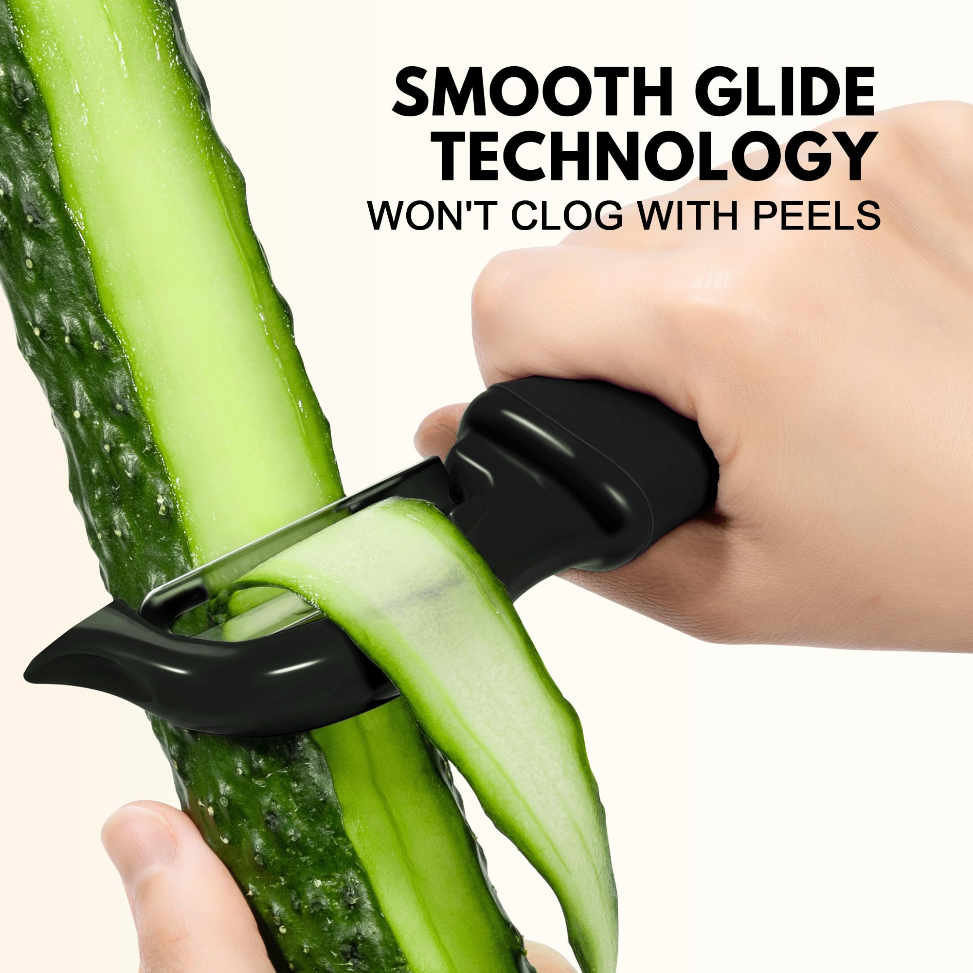 Rainspire Swivel Vegetable Peeler Soft Comfort Handle Sturdy Long by Rainspire - Angle View 4