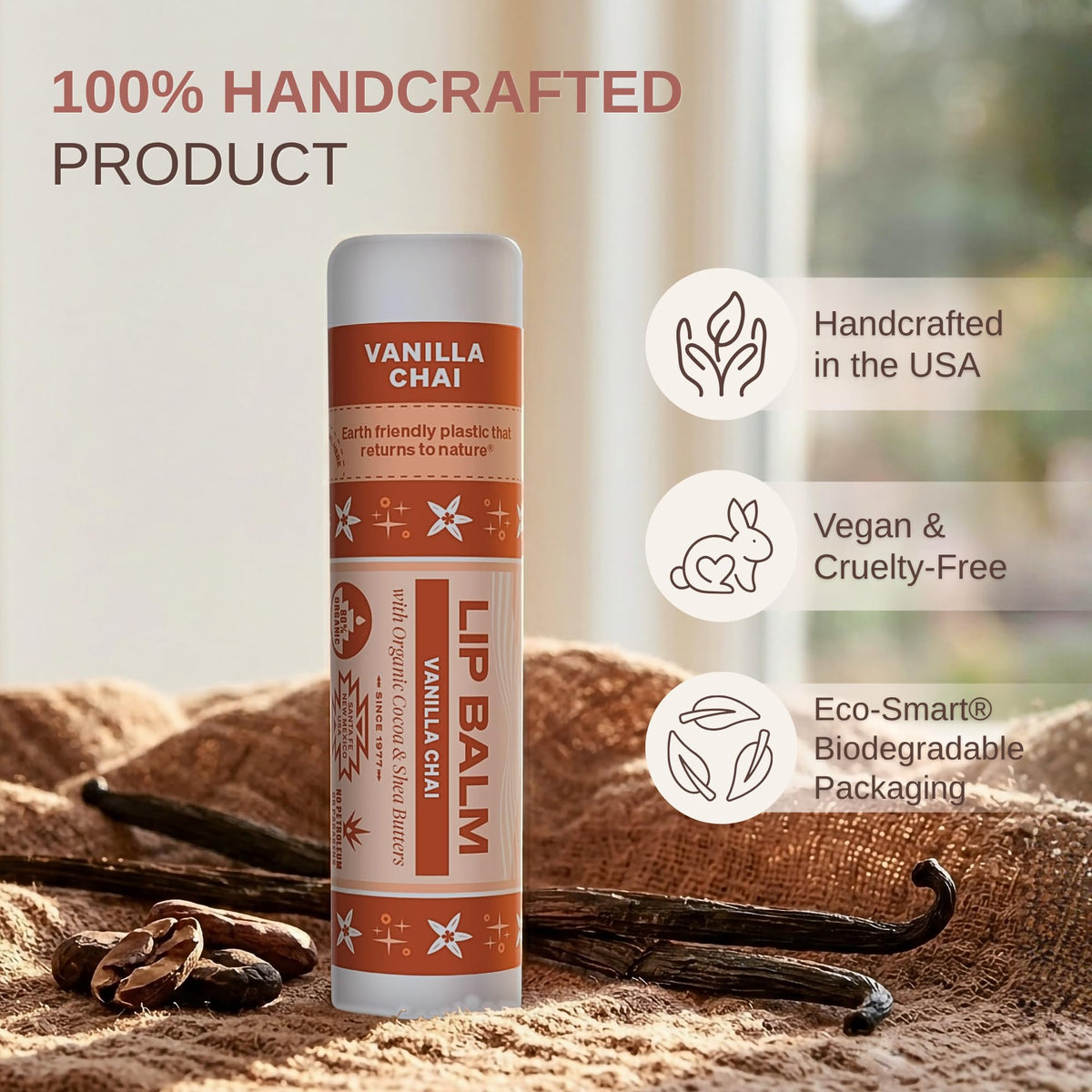Soothing Touch Vanilla Chai Vegan Lip Balm 70 Organic - Soothing Touch Official Imagery - 8