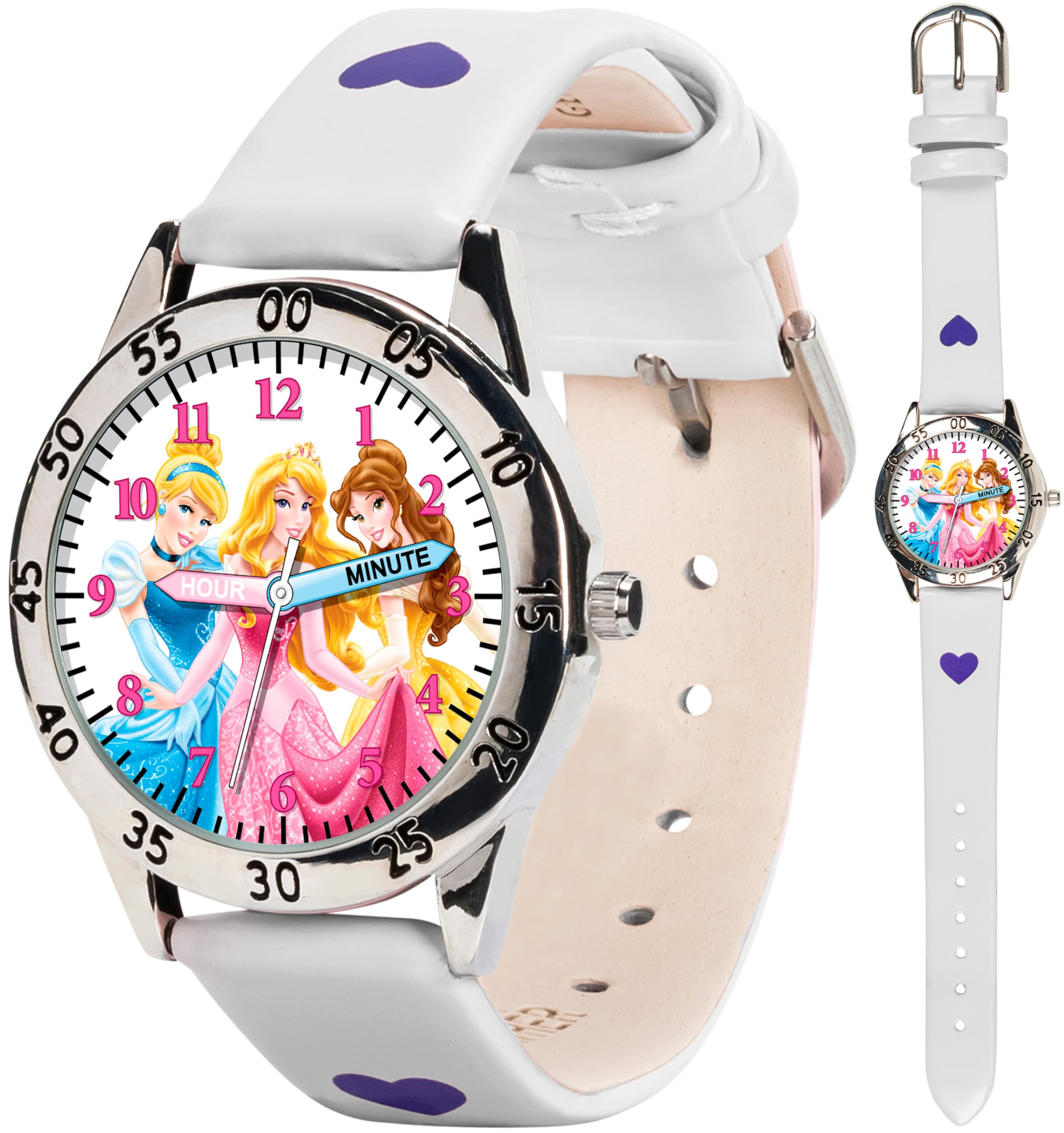 Disney Princess Time Teacher Watch for Kids – Easy Analog Time Learnin - View 10