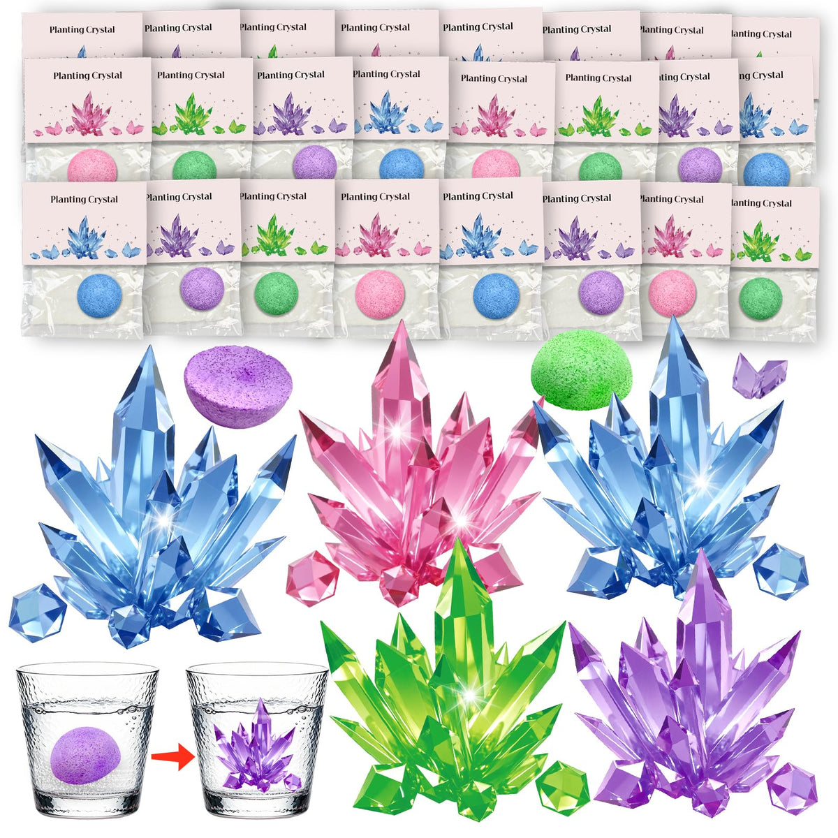 24Pcs Science Kit Crystal Growing Toys Party Favor Supply - Tymokcall Official Imagery - 2