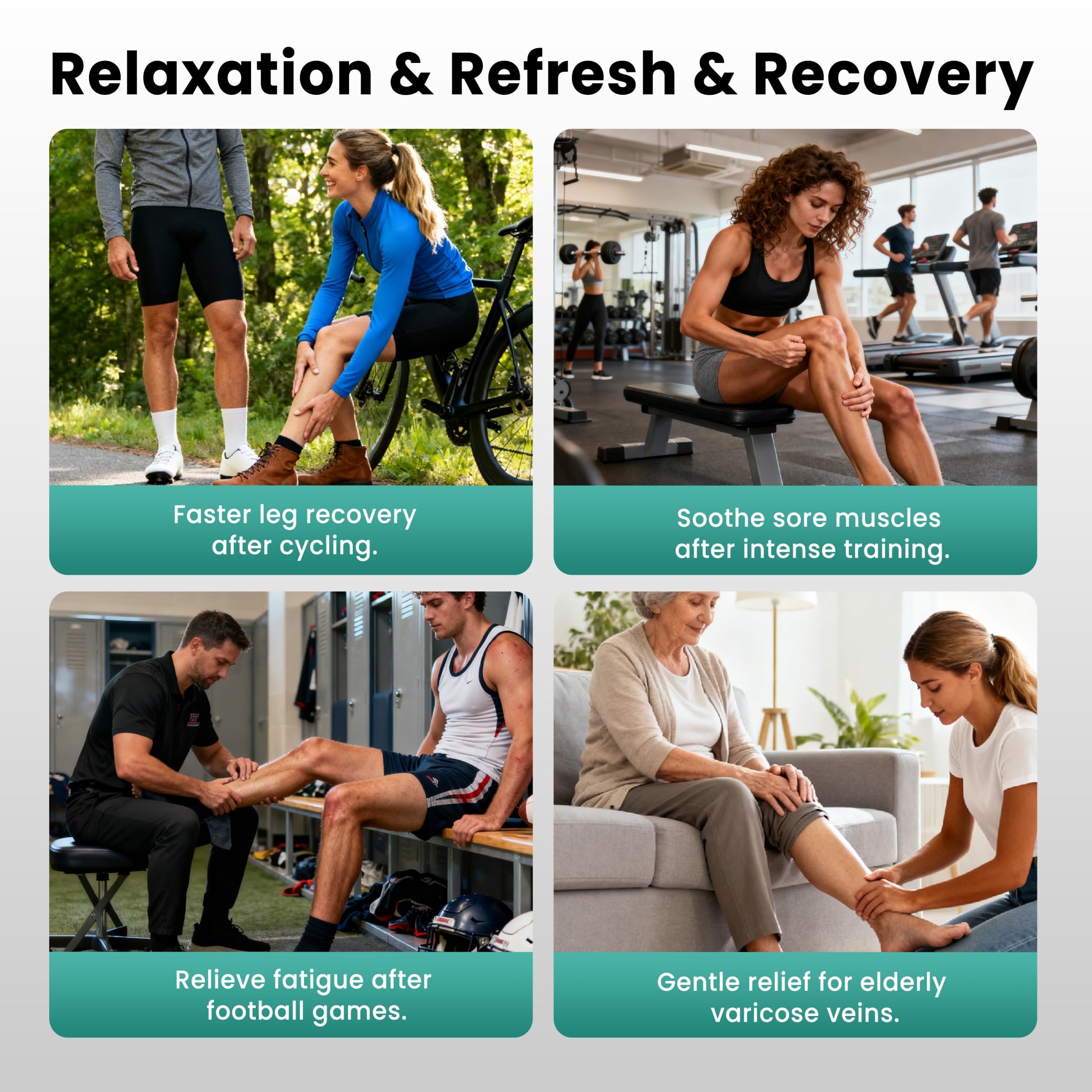 Leg Massager with Heat and Comression for Circulation and Pain Relief
