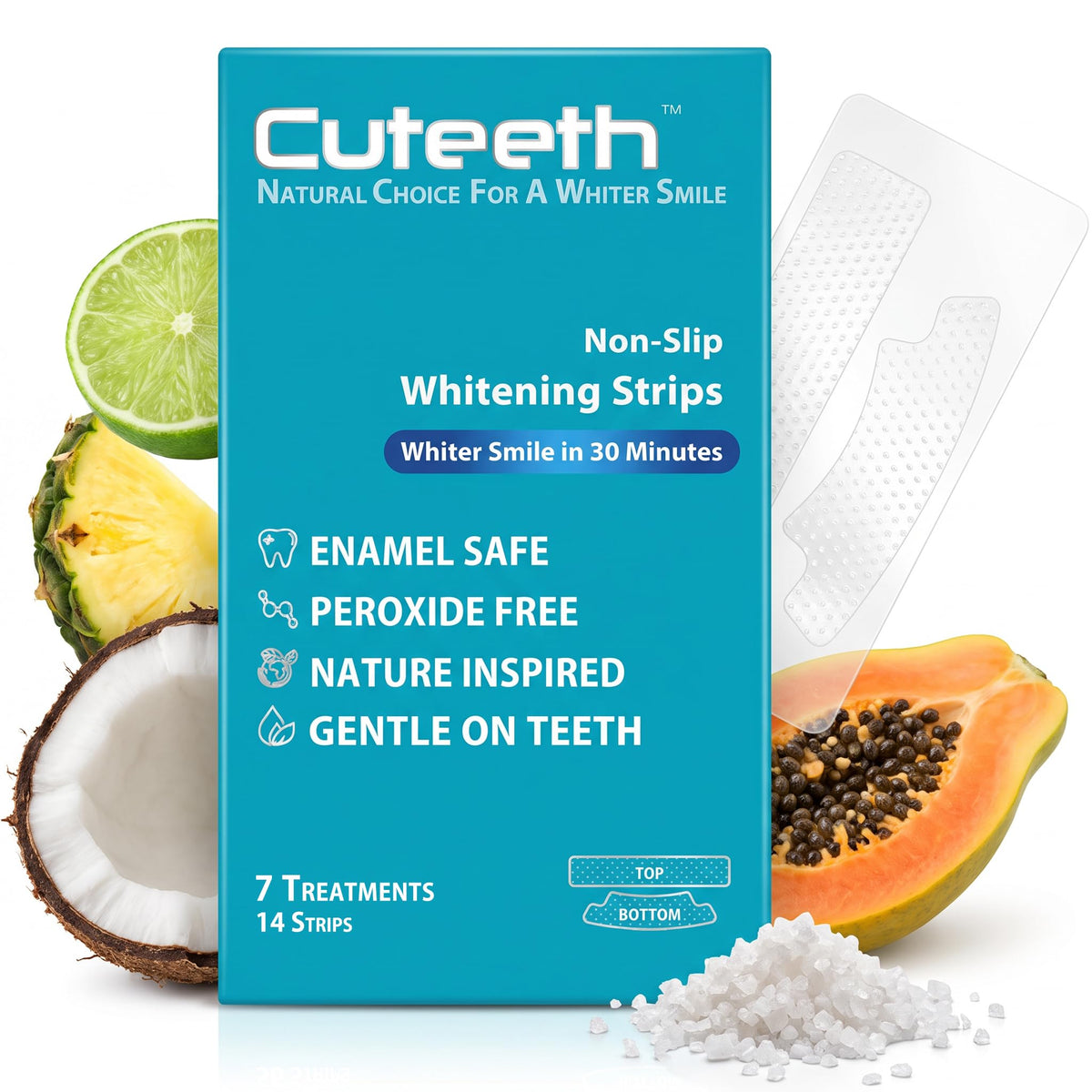 Teeth Whitening Strips for Sensitive Teeth 7 Treatments 14 - Cuteeth Official Imagery - 2