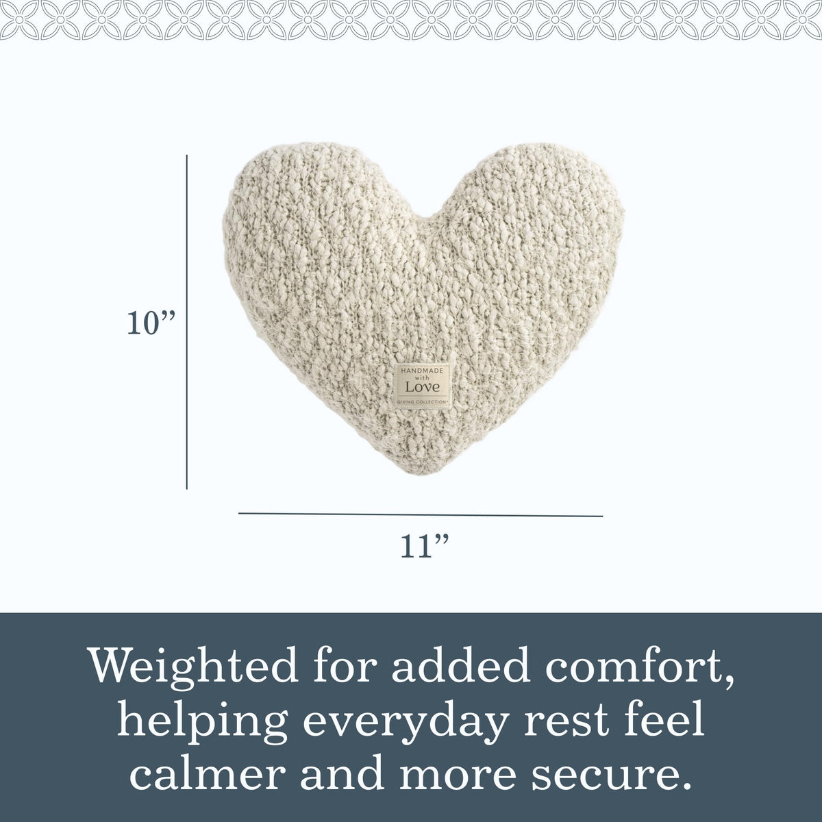 DEMDACO Giving Collection Cream Weighted Giving Heart 1 85 - DEMDACO Official Imagery - 3