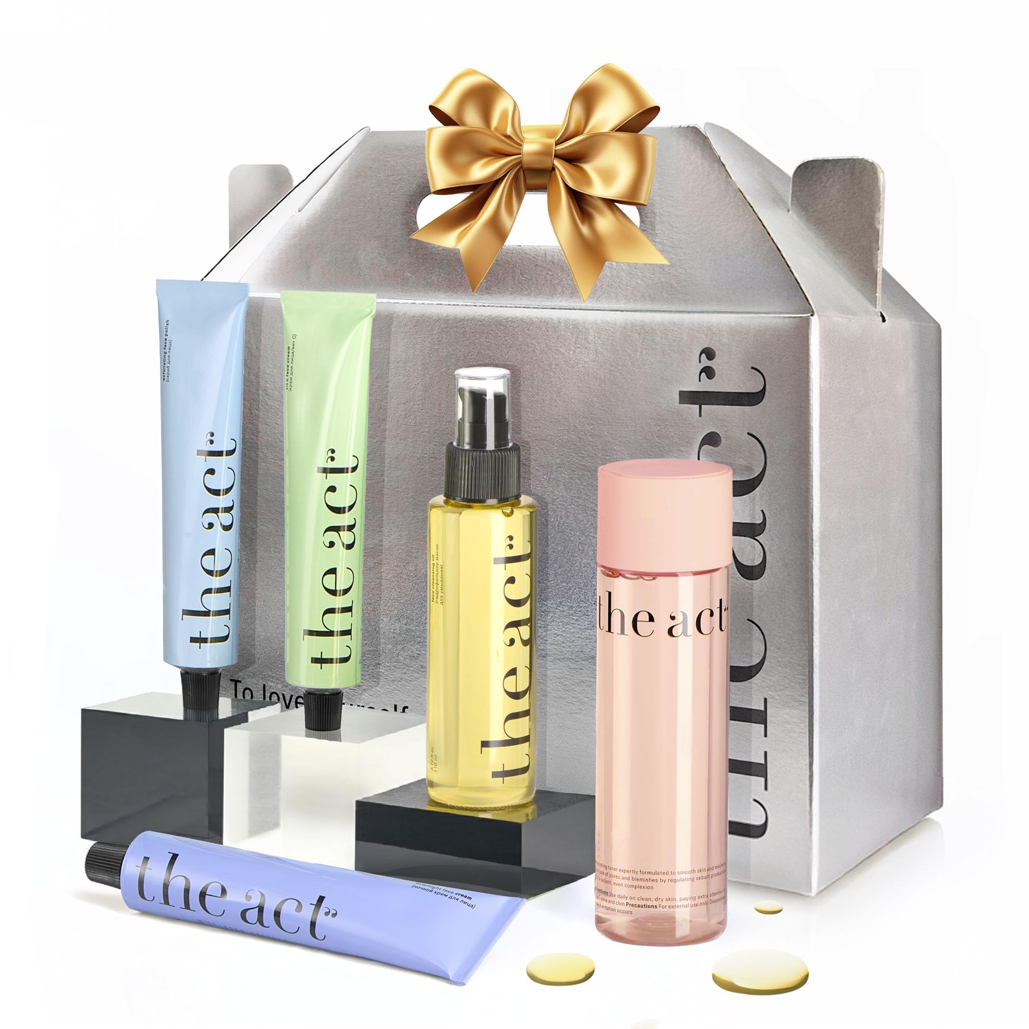 THE ACT 5-Step Face Care Set – Gift Set for Her Women Mom Wife - Product Imagery