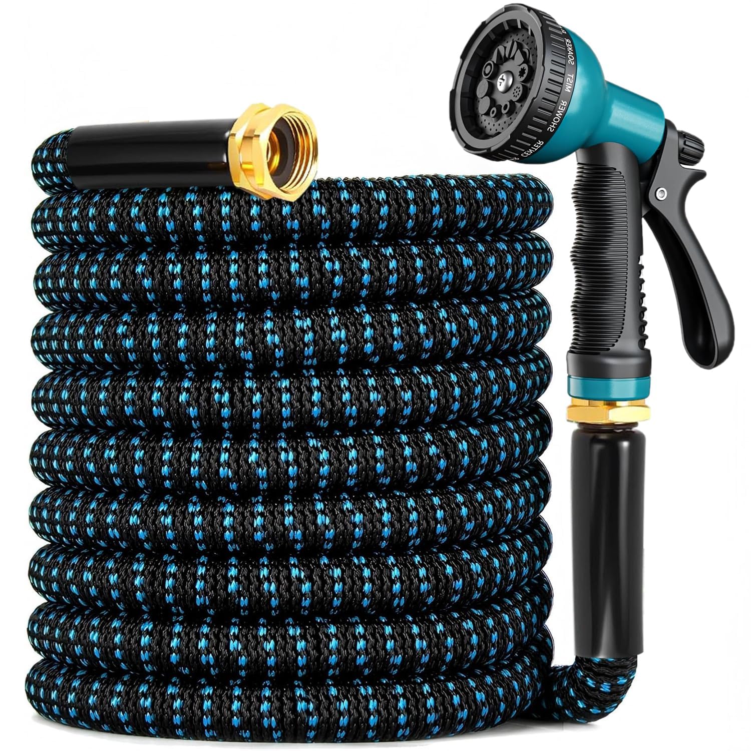 Linmdec Expandable Garden Hose 100ft with 10 Function Nozzle, 202 - Linmdec Official Product View 1