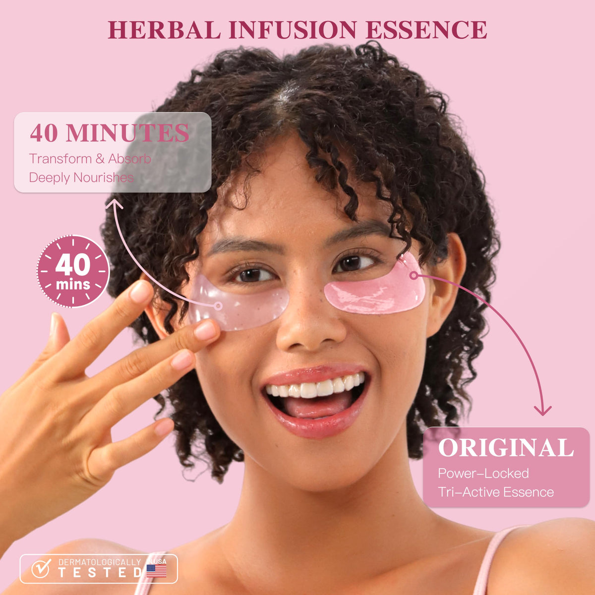 Ginseng Vitamin E Under Eye Patches Eye Mask for Puffy Eyes - ICIKOL Official Imagery - 5