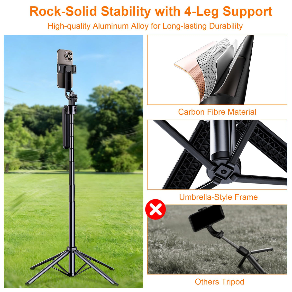 71 Auto Face Tracking Tripod for iPhone with 2 Lights 360 - Ocwqp Official Imagery - 6