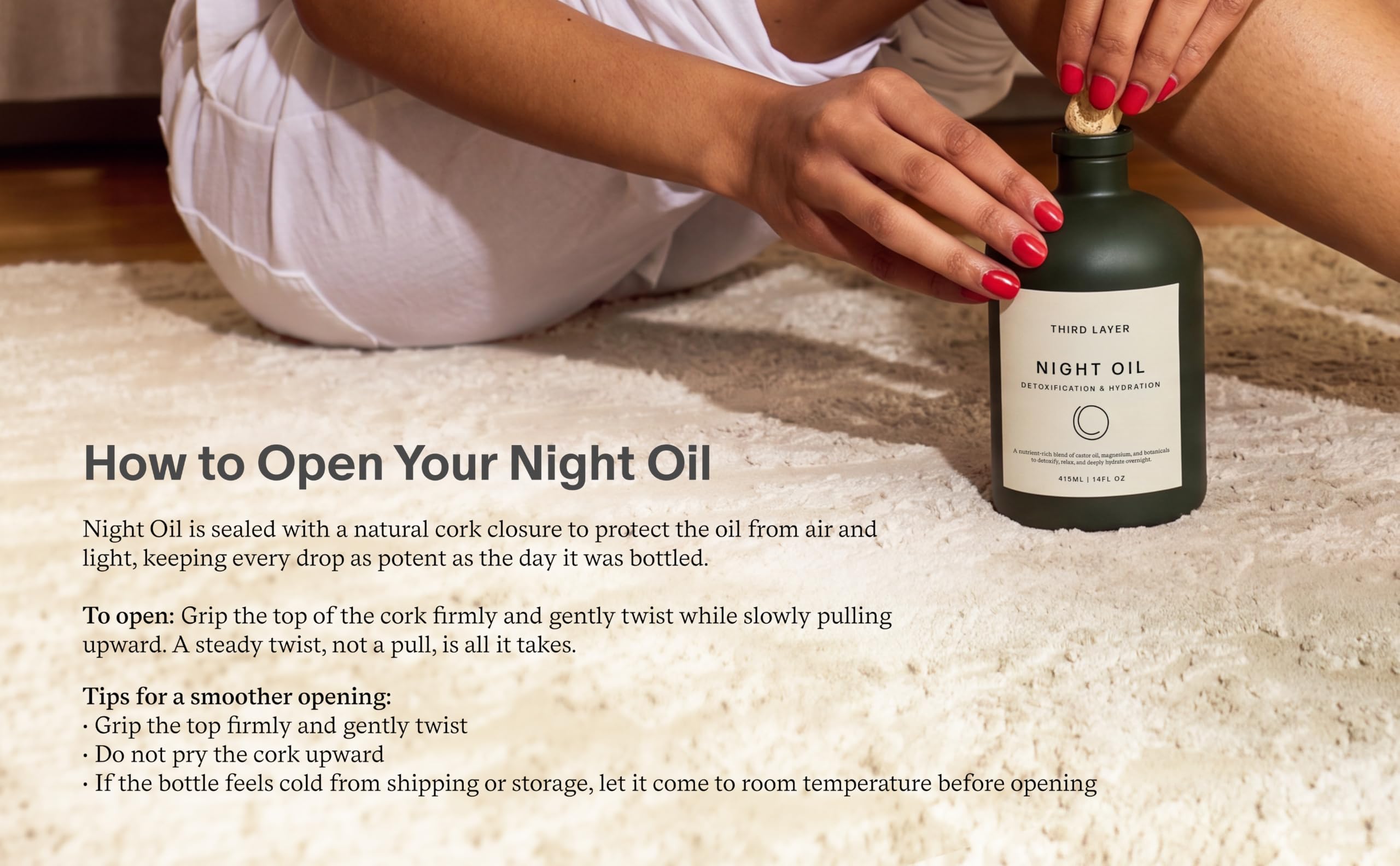 Third Layer Castor Oil Body Oil with Magnesium Hibiscus - Third Layer Official Imagery - 4