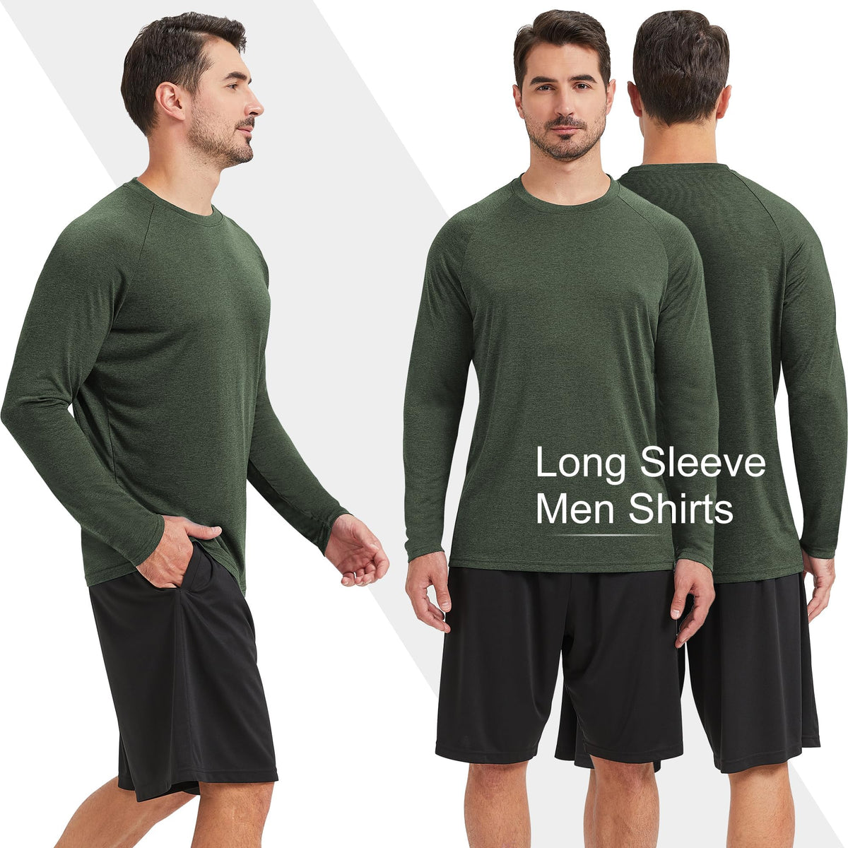 MLYENX 7 Pack Long Sleeve Shirts for Men Sun Protection - MLYENX Official Imagery - 6
