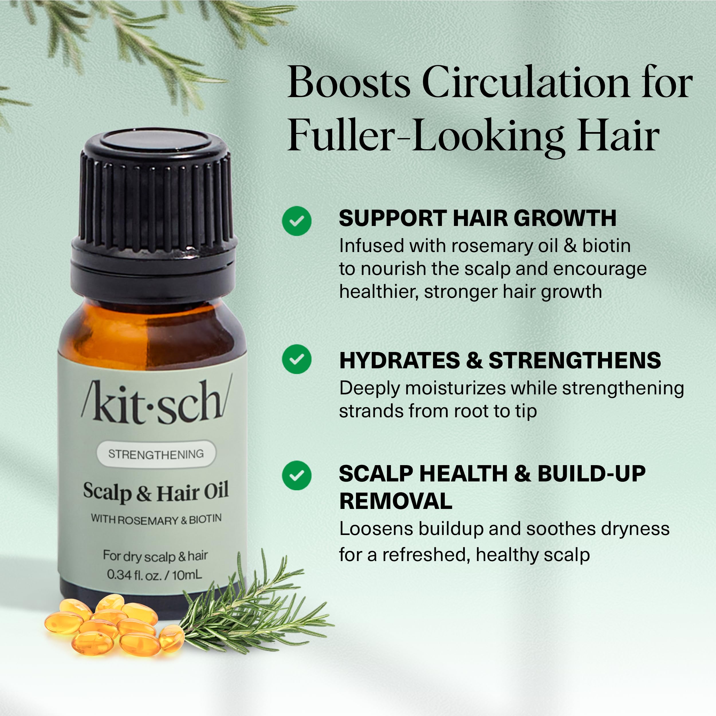 Elefair Tech Kitsch Rosemary Oil for Hair Growth - With Castor Oil & Biotin & Jojoba - Elefair Tech Official Product View 3