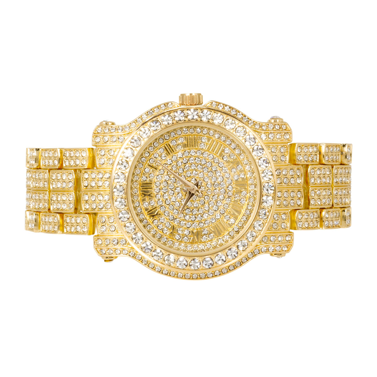 Techno Pave Men s 45mm Iced Out Roman Dial Watch Bracelet - Techno Pave Official Imagery - 6