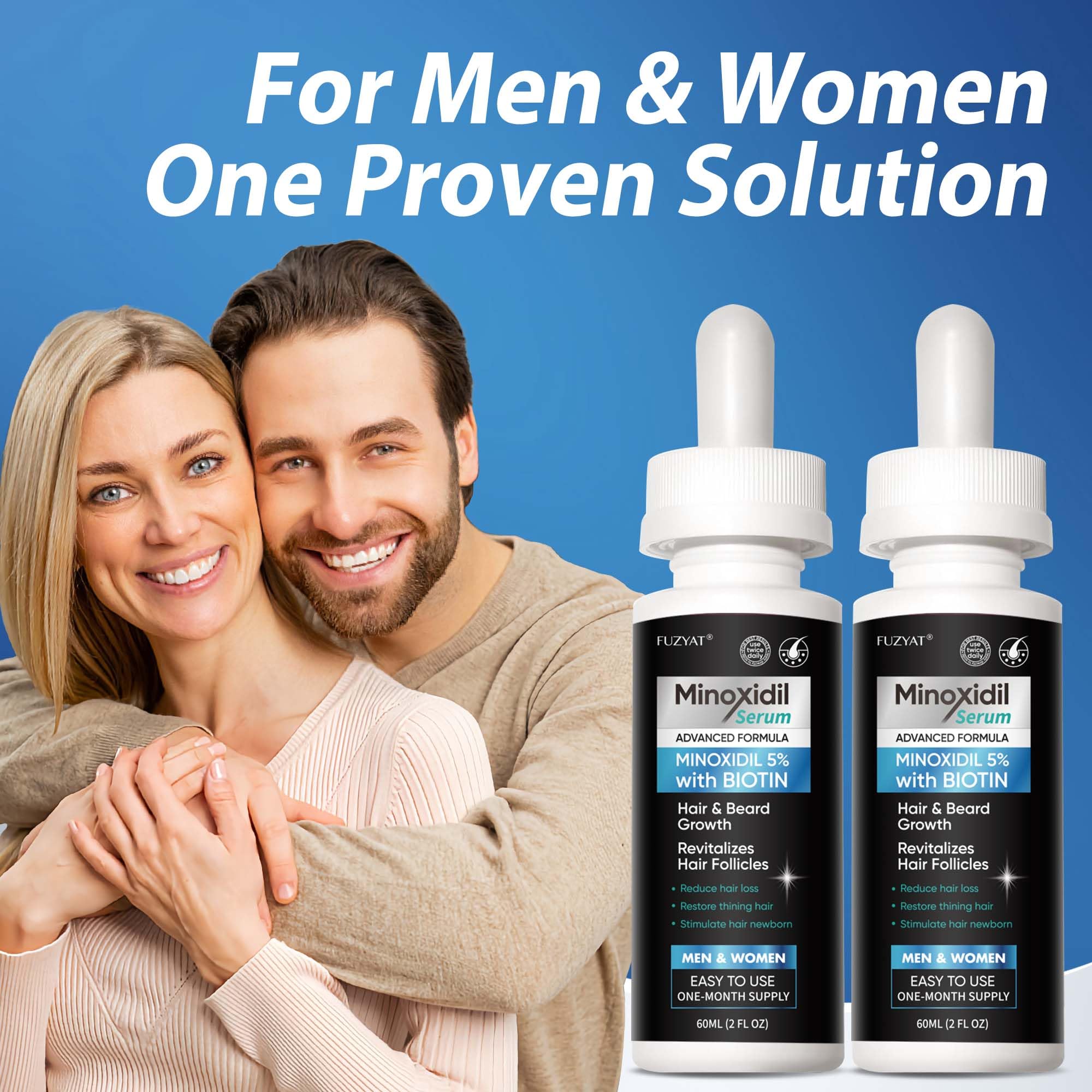 FUZYAT 5% Minoxidil , Minoxidil Hair Growth Treatment, Beard Growth Serum, - FUZYAT Official Product View 4