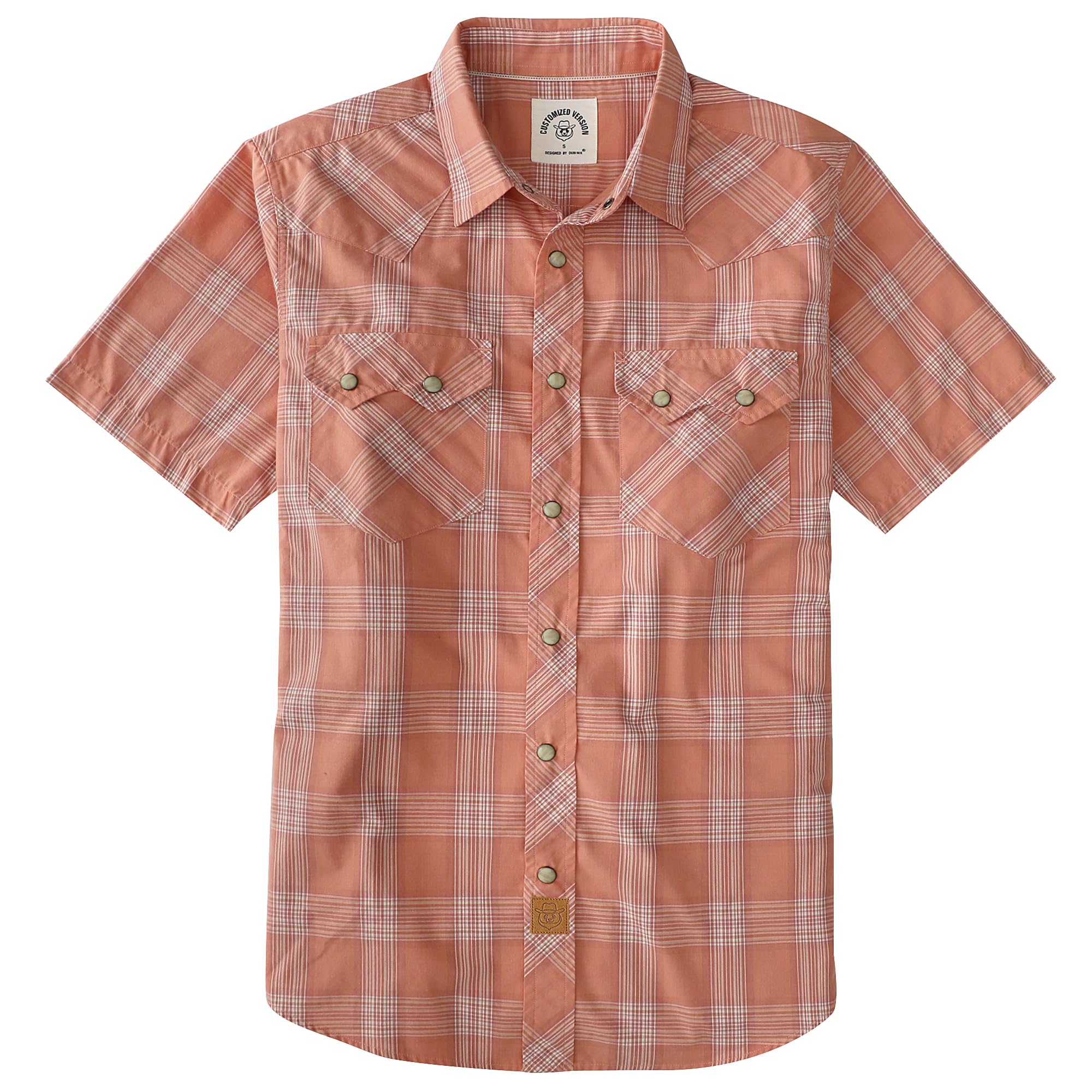 Dubinik® Pearl Snap Western Shirt for Men Short Sleeve 2 Sawtooth Pocket - Dubinik Official Product View 10