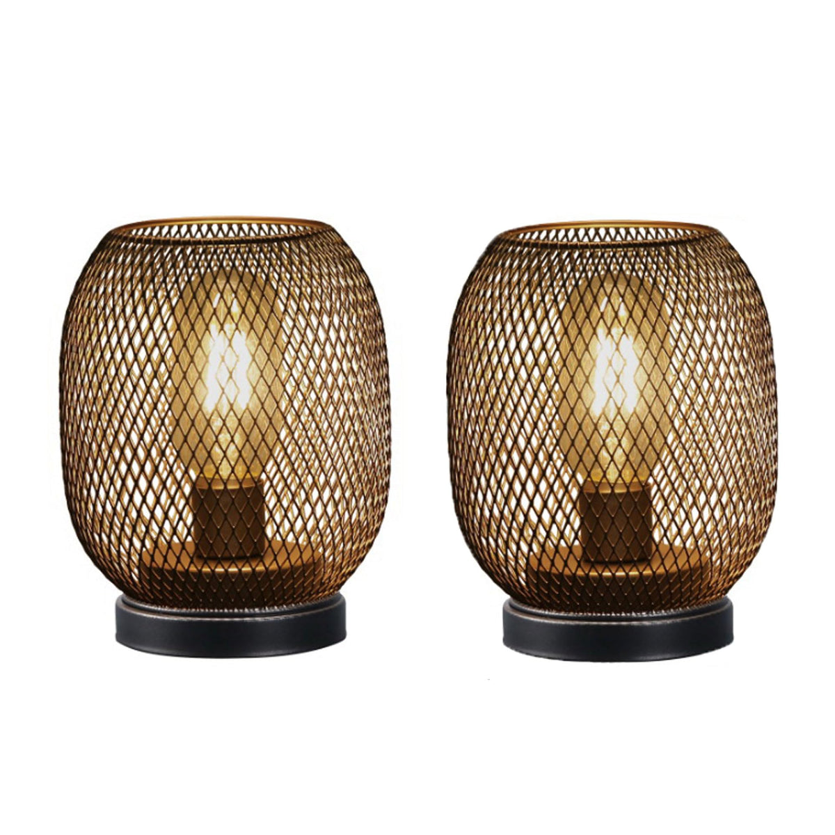 JHY DESIGN Set of 2 Metal Cage LED Lantern Battery Powered - JHY DESIGN Official Imagery - 8