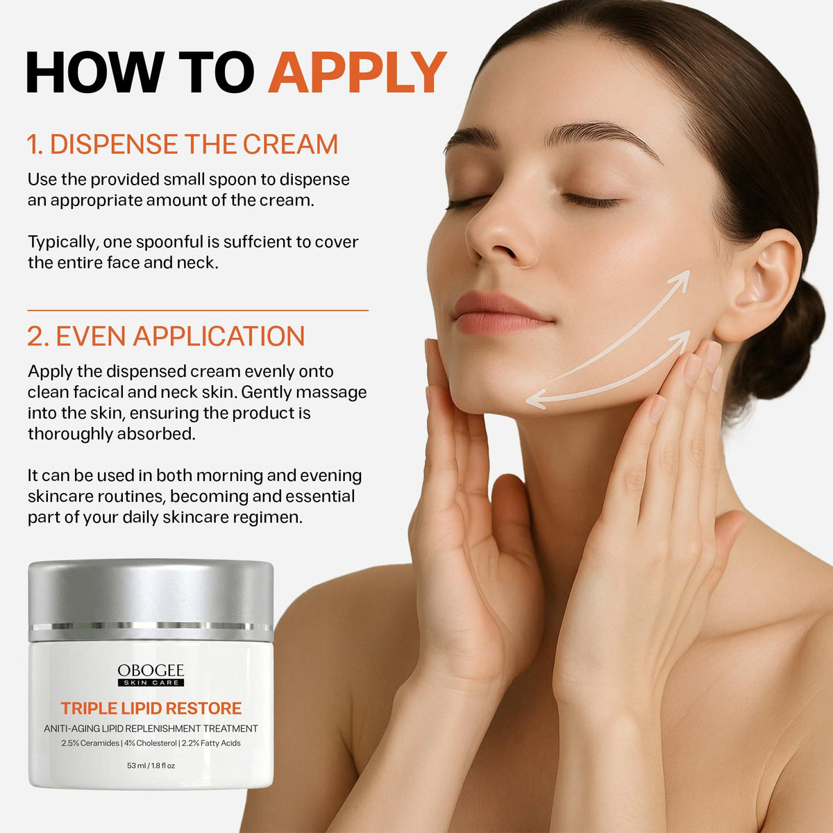 Triple Lipid Restore Anti Aging Face Moisturizer Lifting - OBOGEE Official Imagery - 6