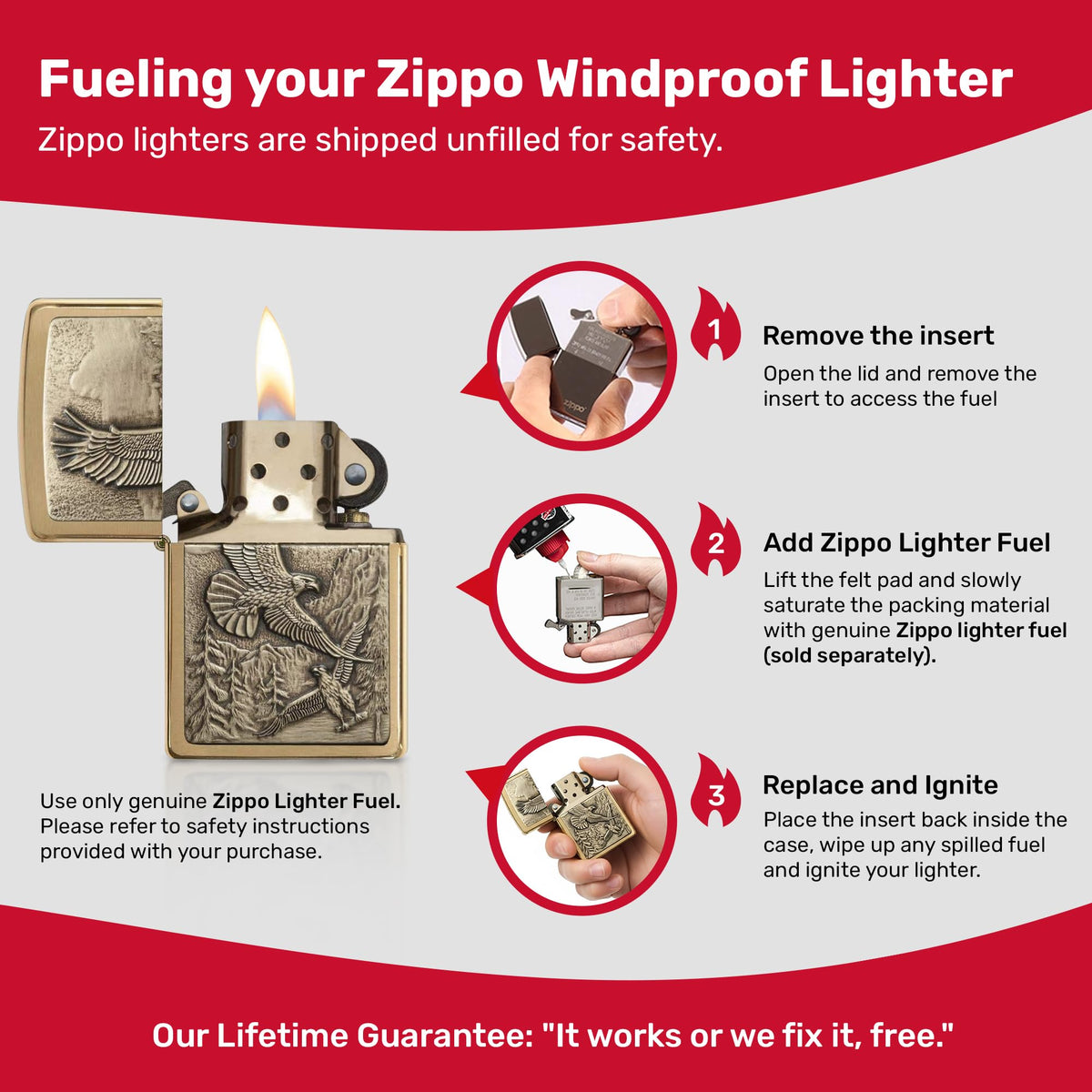 Zippo Eagles Dare Pocket Lighter - Premium Selection Official Imagery - 8