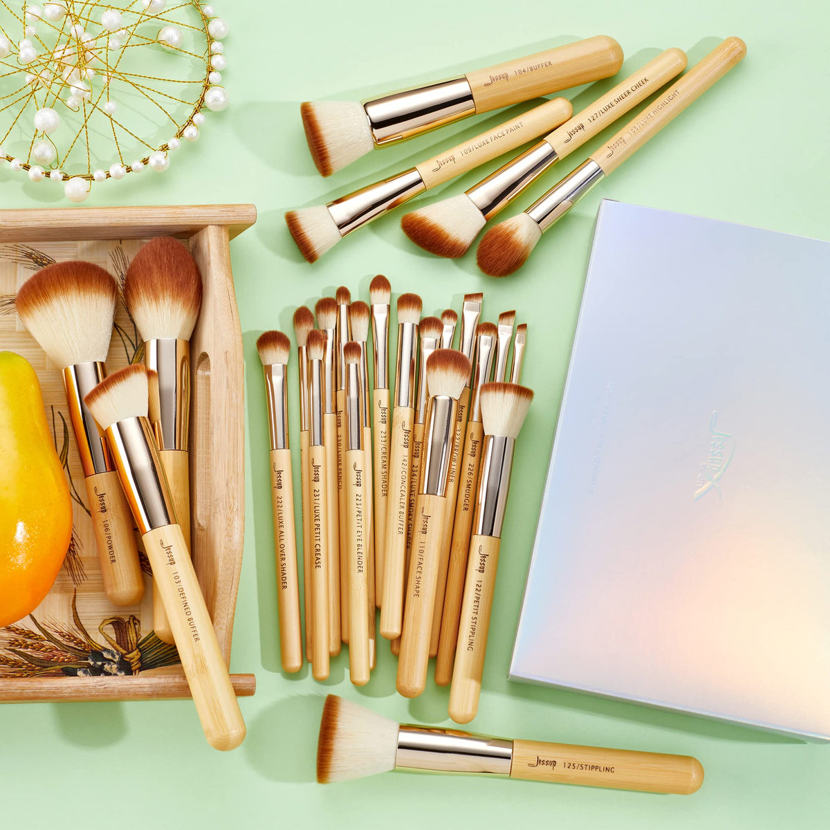 Jessup Makeup Brushes Set Professional for Foundation - Jessup Official Imagery - 3