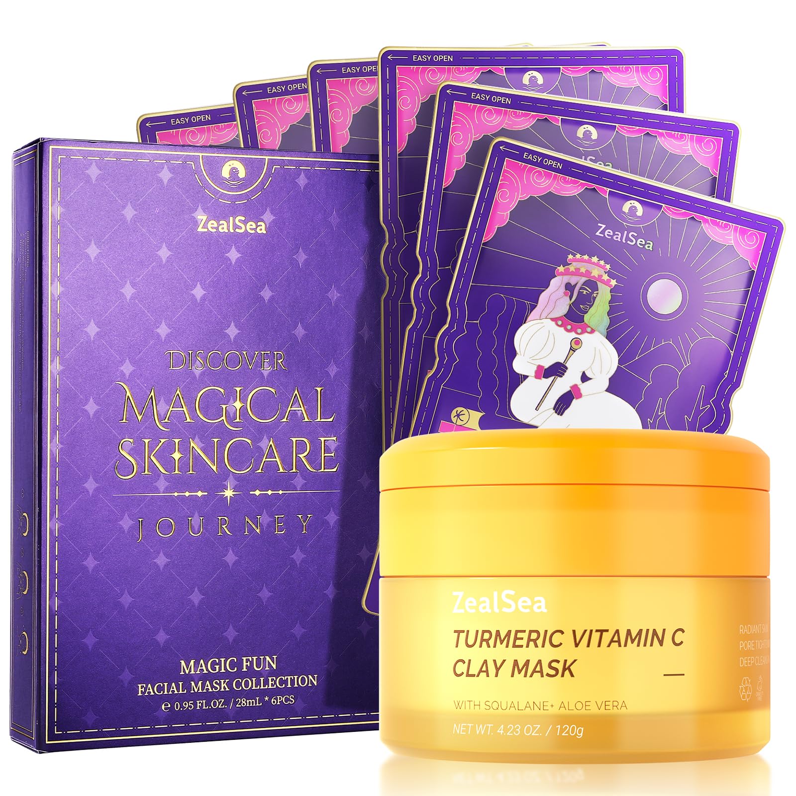 ZealSea Face Masks and Turmeric Clay Mask Bundle - ZealSea