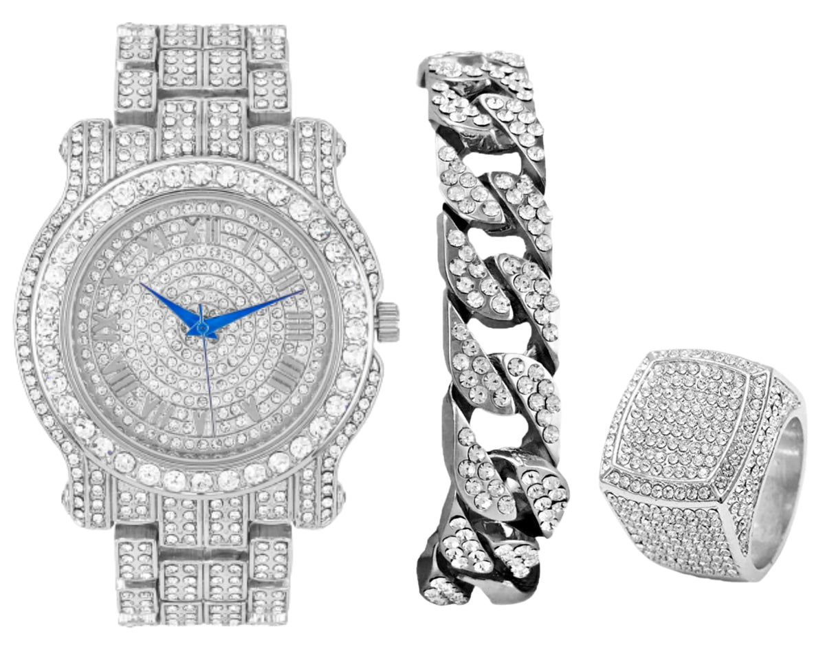 Charles Raymond Bling ed Out Round Luxury Mens Watch w Bling - Charles Raymond Official Imagery - 1