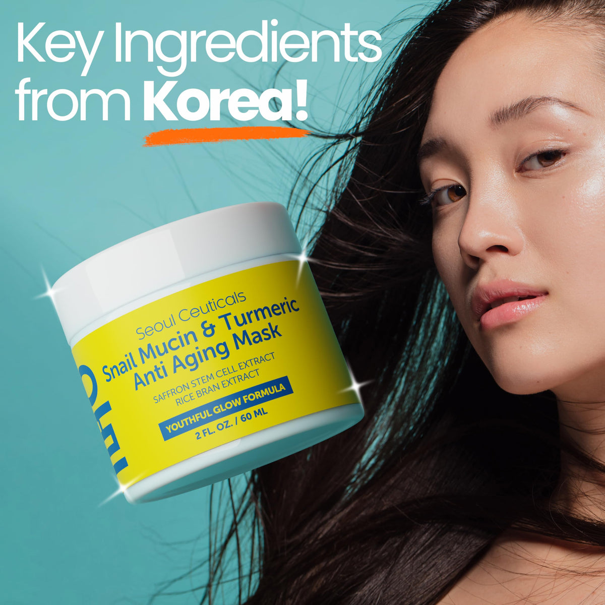 SeoulCeuticals Korean Face Mask Snail Mucin Turmeric Anti - SeoulCeuticals Official Product Imagery - 7