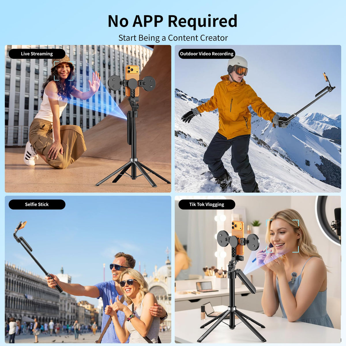 71 2 in 1 Magnetic Tracking Tripod for iPhone Vlogging Kit 2 - Btahsd Official Imagery - 7