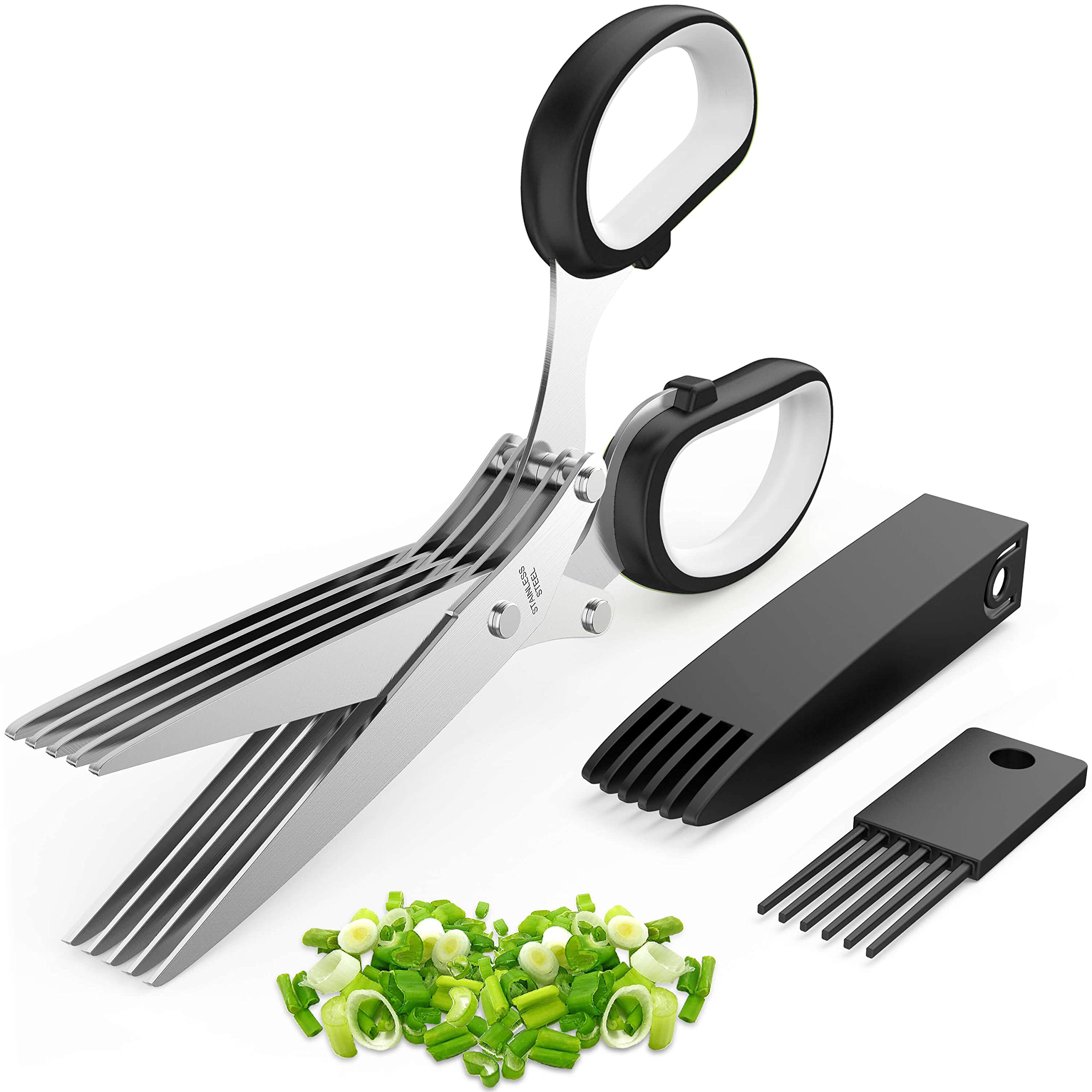JOFUYU 2026 Upgraded Herb Scissors, 5-Blade Kitchen Herb Shears - JOFUYU Official Product View 7