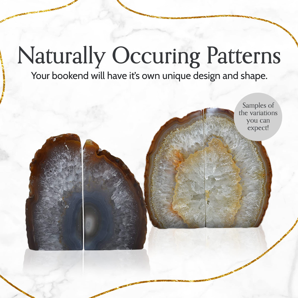 Nature s Decorations Natural Agate Bookends - Nature's Decorations Official Imagery - 7