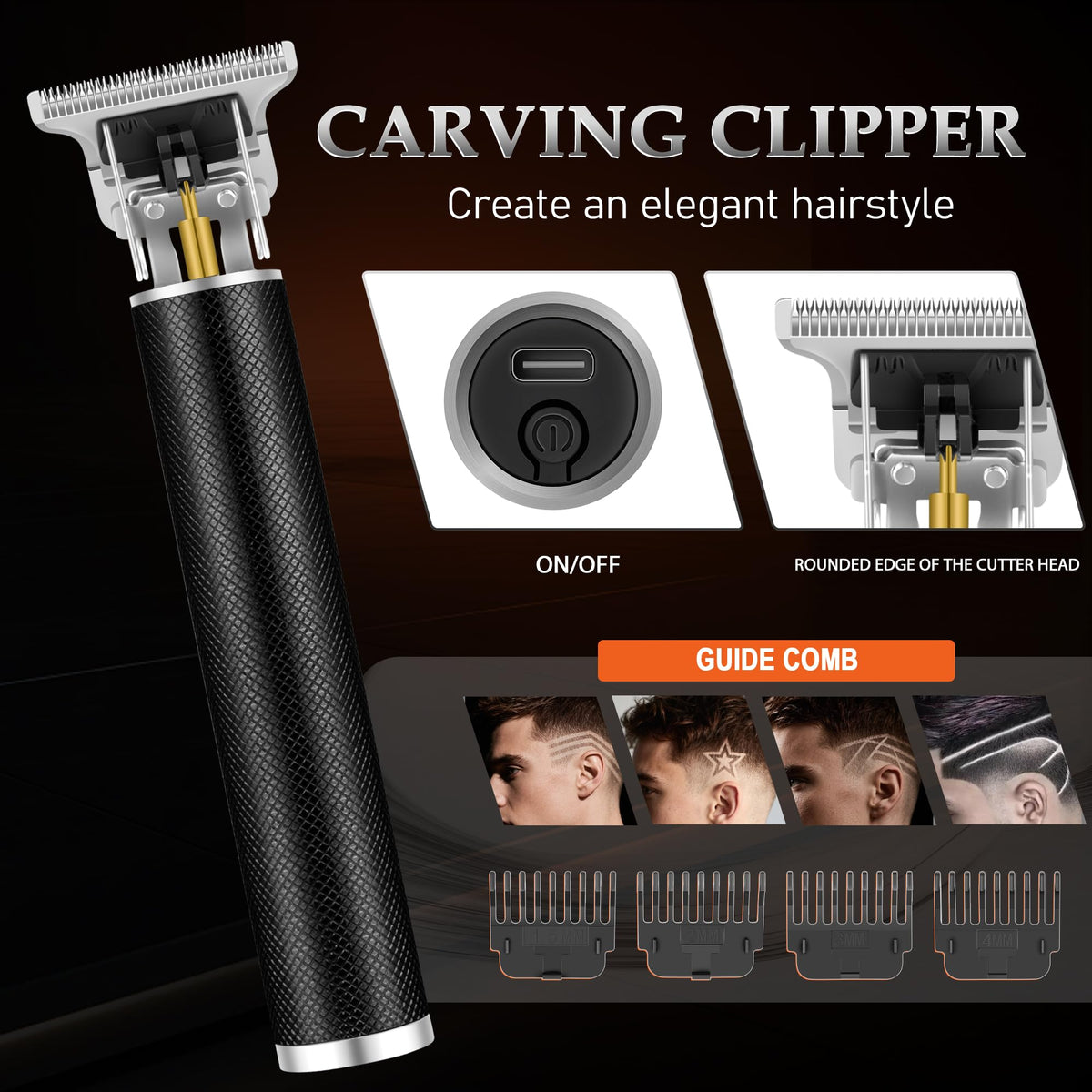 Hair Clippers for Men with LED Display 4 Piece Cordless - LQT Official Imagery - 6