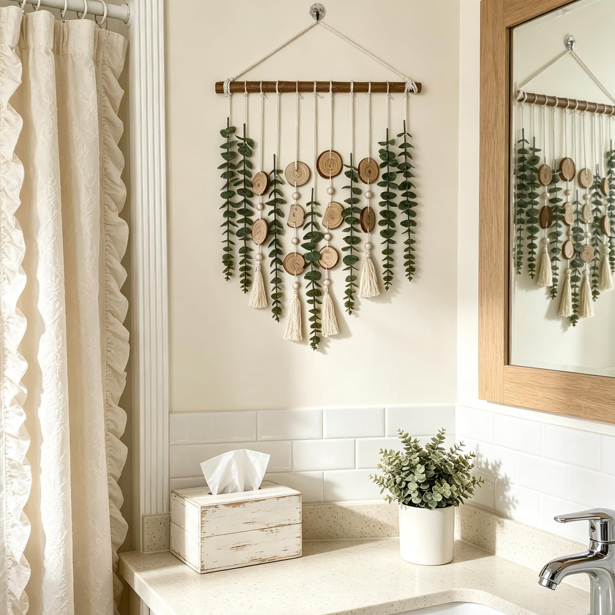 Artificial Eucalyptus Wall Decor Fake Greenery Leaves Stems - GIAUMA Official Imagery - 6