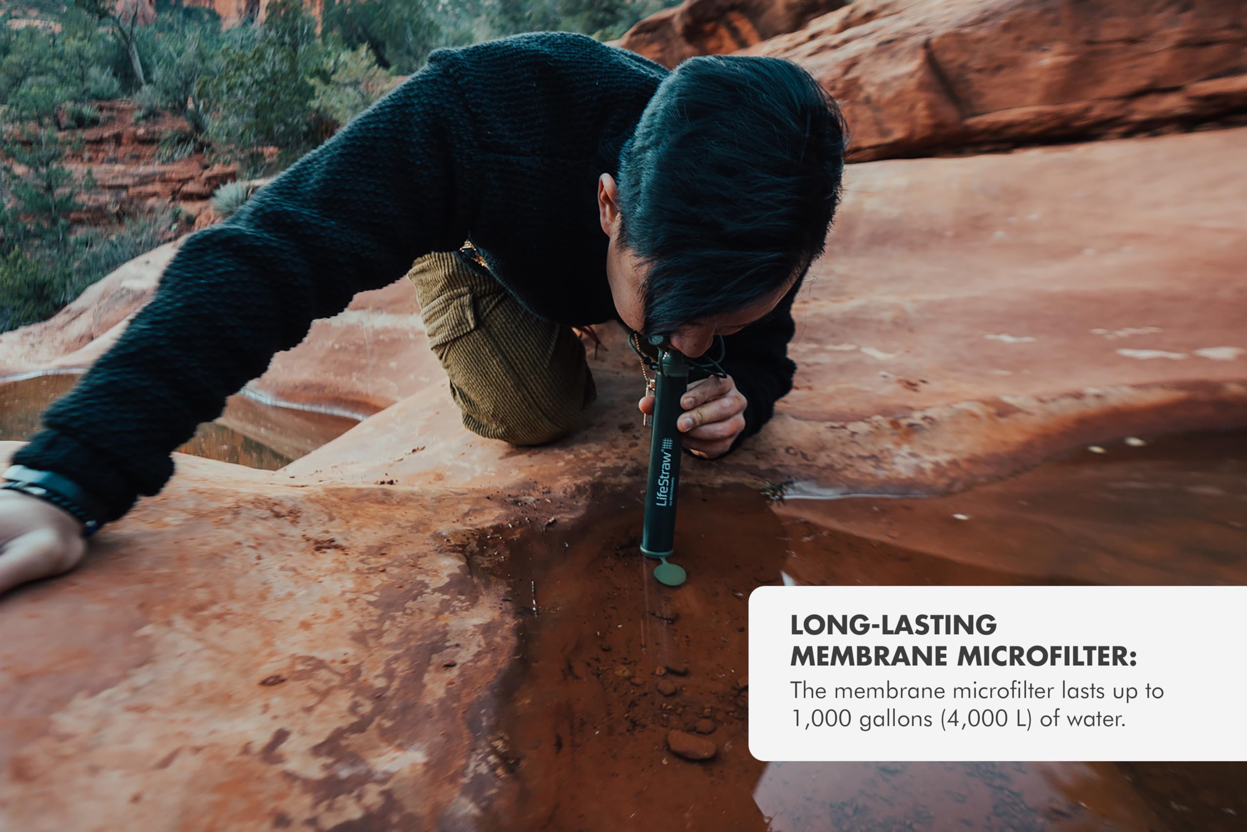 LifeStraw Personal Water Filter for Hiking, Travel and Emergency, by LifeStraw - Angle View 10