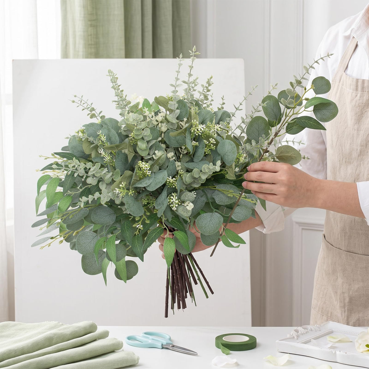 Daynight 120 Pcs Artificial Mixed Eucalyptus Stems Bulk - Daynight Official Imagery - 6