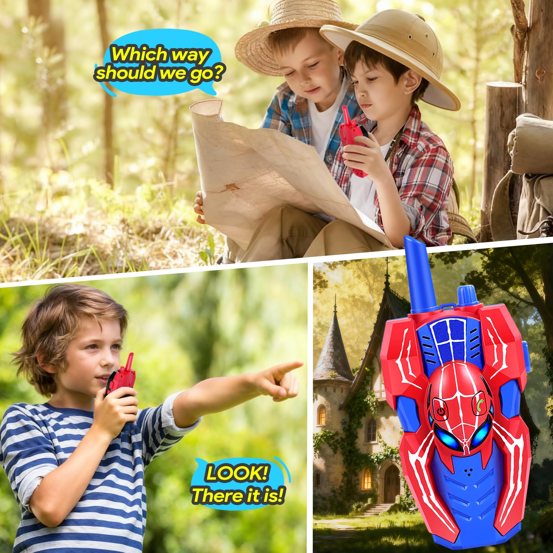 Vvinca Spider Walkie Talkies for Kids Toys Ages 3 4 5 6 7 8 9 10 - Vvinca Official Product View 7