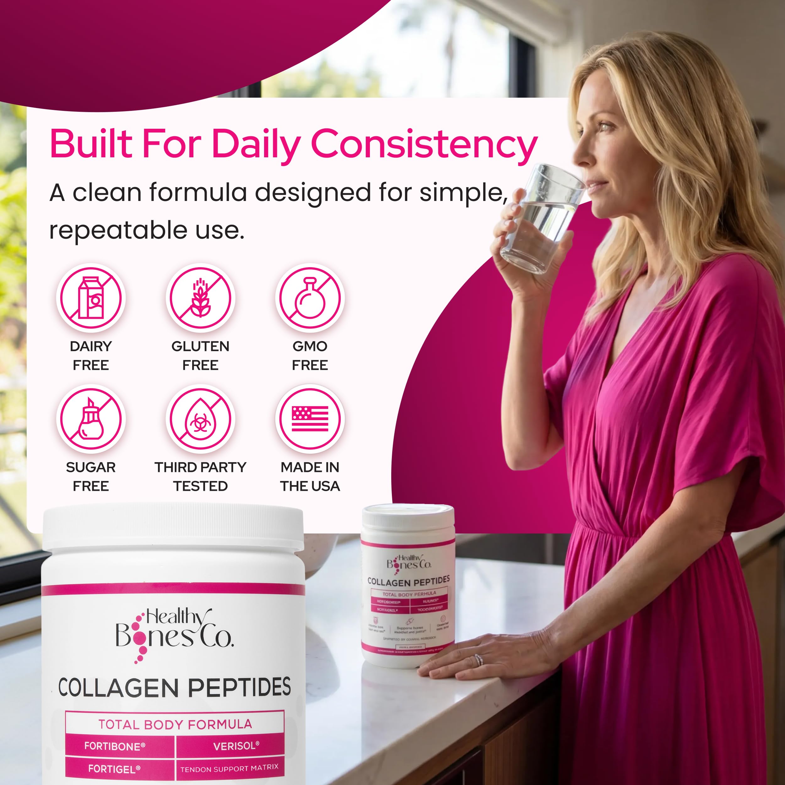 Collagen Peptides Powder FORTIBONE FORTIGEL VERISOL Tendon - Healthy Bones Co. Official Imagery - 7