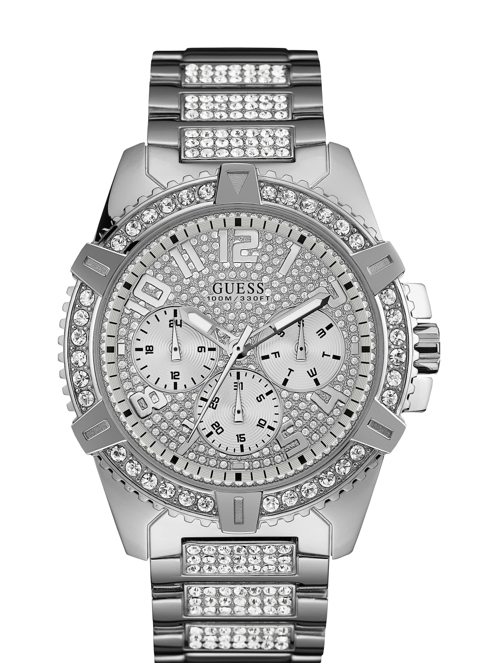 Guess Stainless Steel Gold-Tone Crystal Embellished Bracelet - Product Imagery