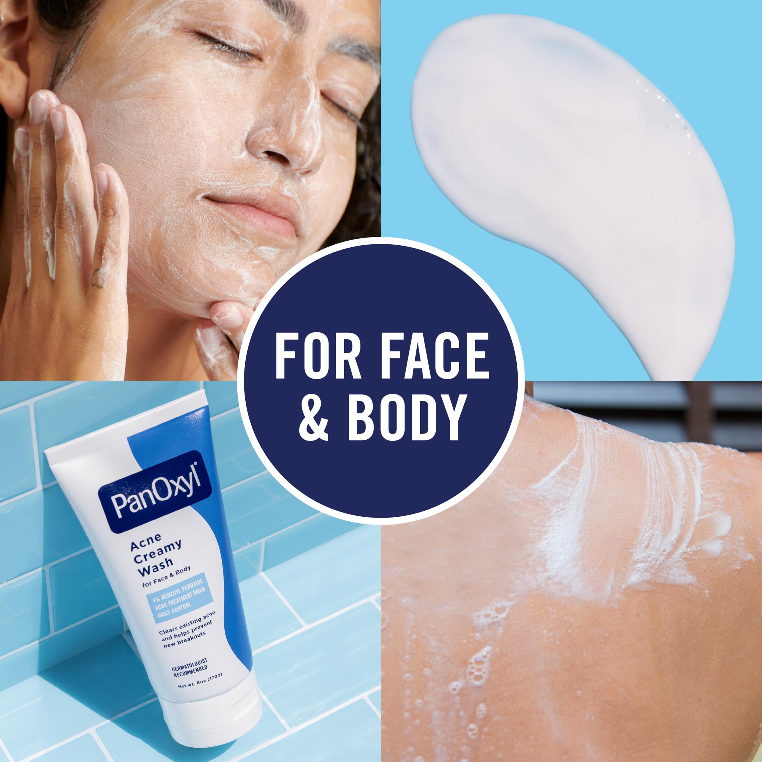 PanOxyl Antimicrobial Acne Creamy Wash, 4% Benzoyl Peroxide, 6 Ounce - PanOxyl Official Product View 6