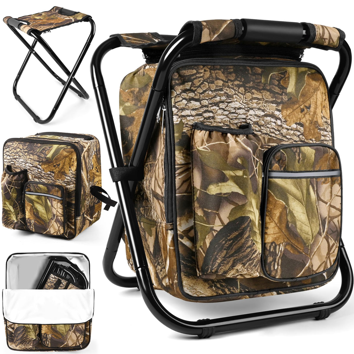 Backpack Stool Cooler Chair Heavy Duty 200 LBS Max Load - Kikerike Official Imagery - 2