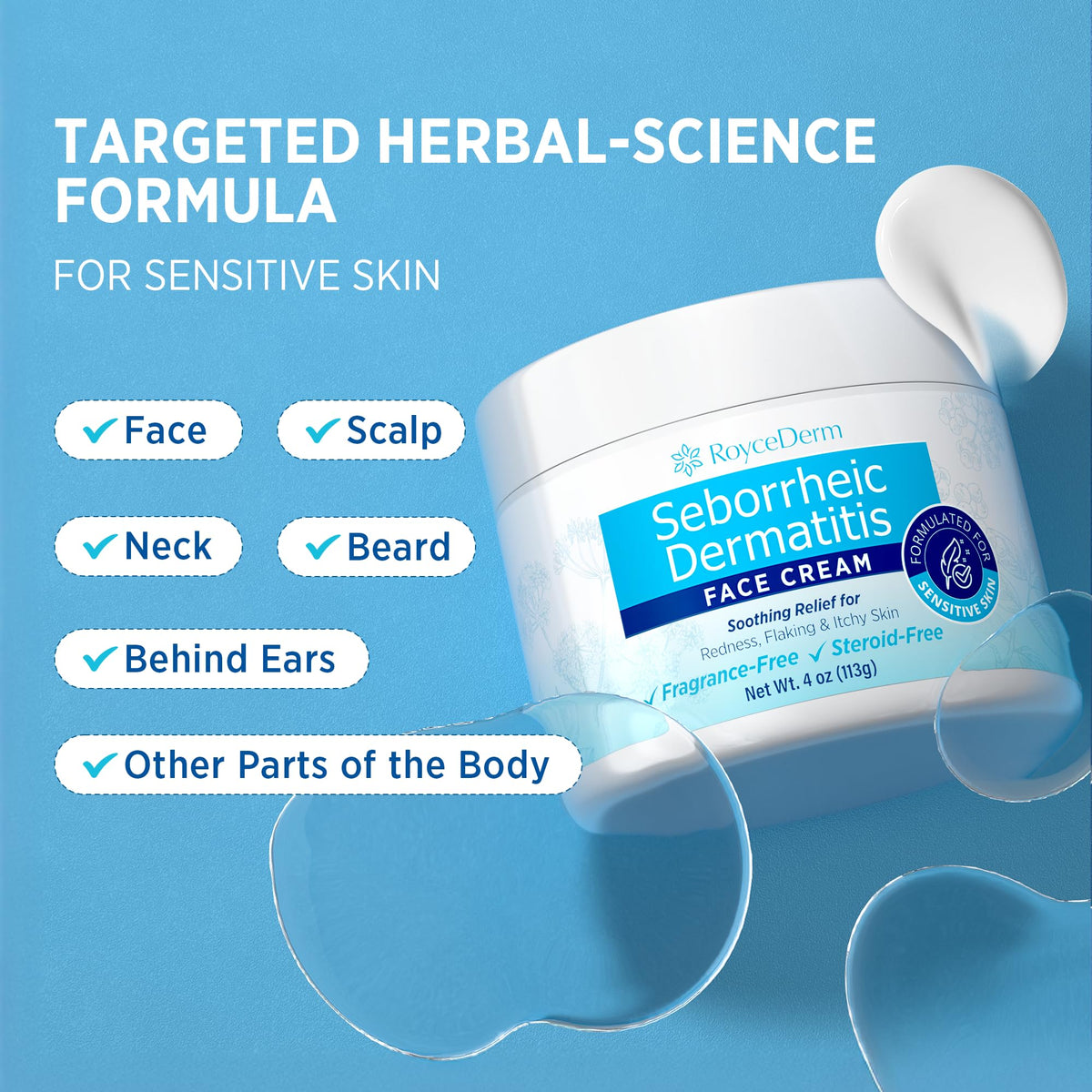 Roycederm Seborrheic Dermatitis Face Cream Steroid Free - Roycederm Official Imagery - 7