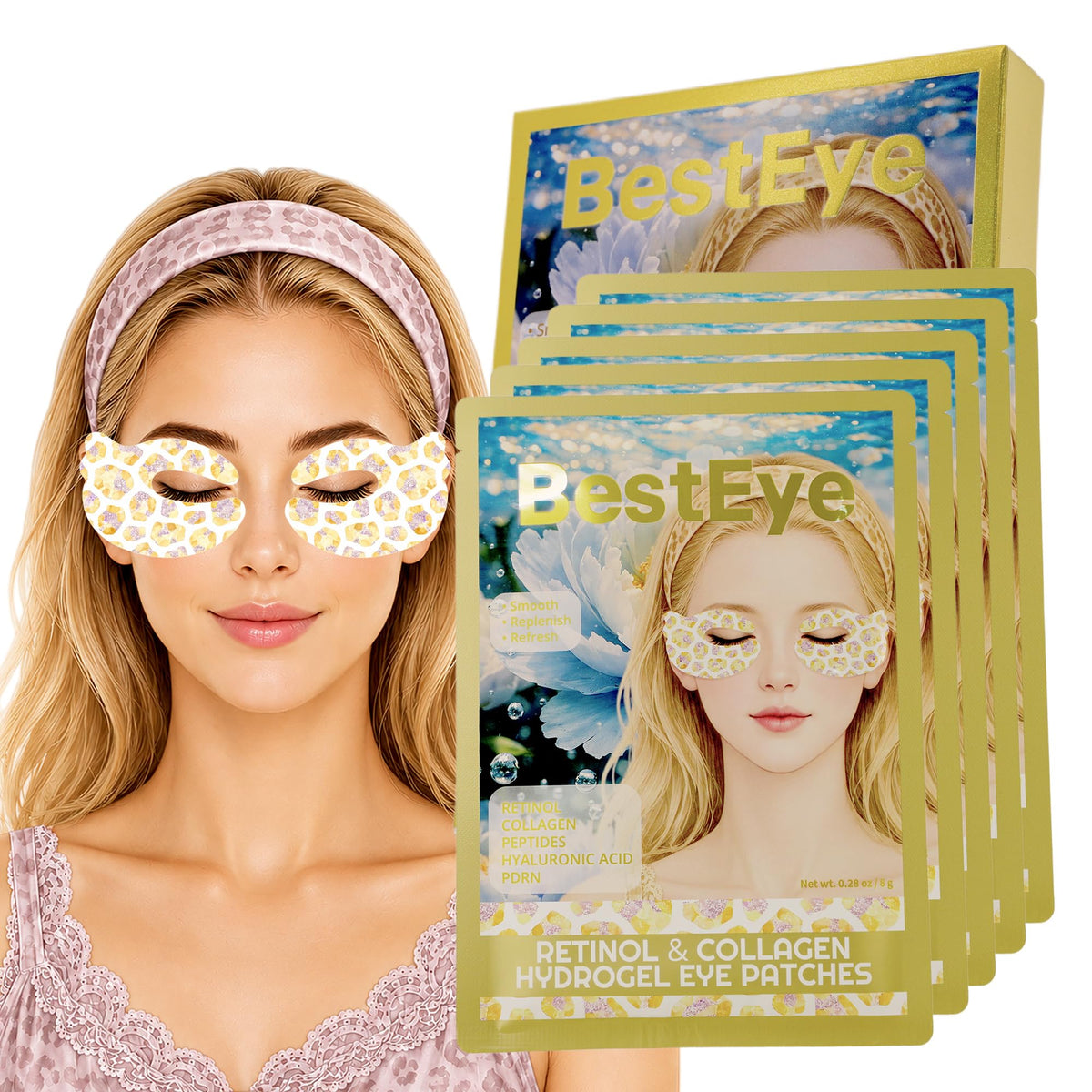Under Eye Patches for Puffy Eyes and Dark Circles Collagen - Besteye Official Imagery - 2